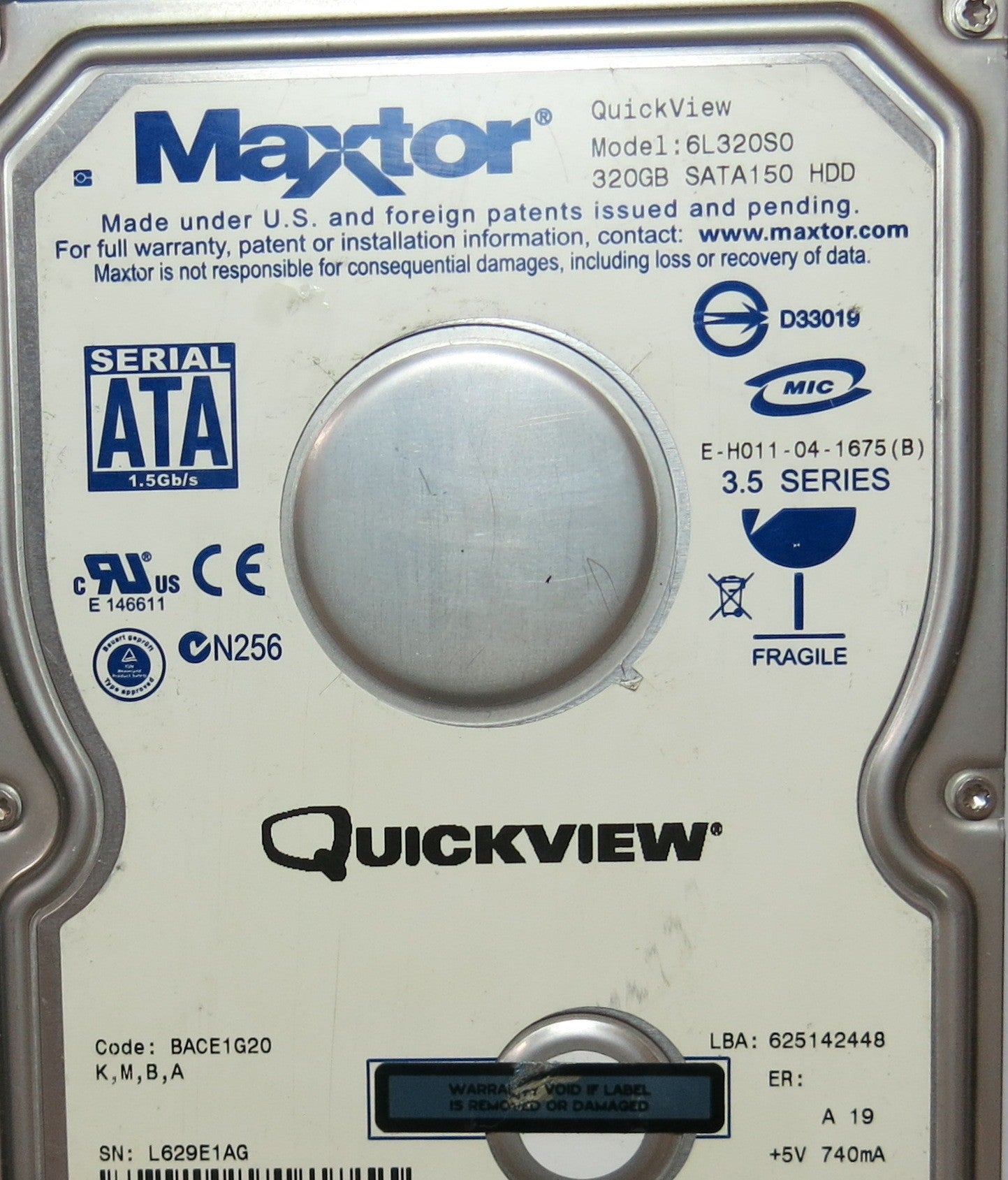 MAXTOR 6L320S0, PN , MLC  , 302071101 PCB