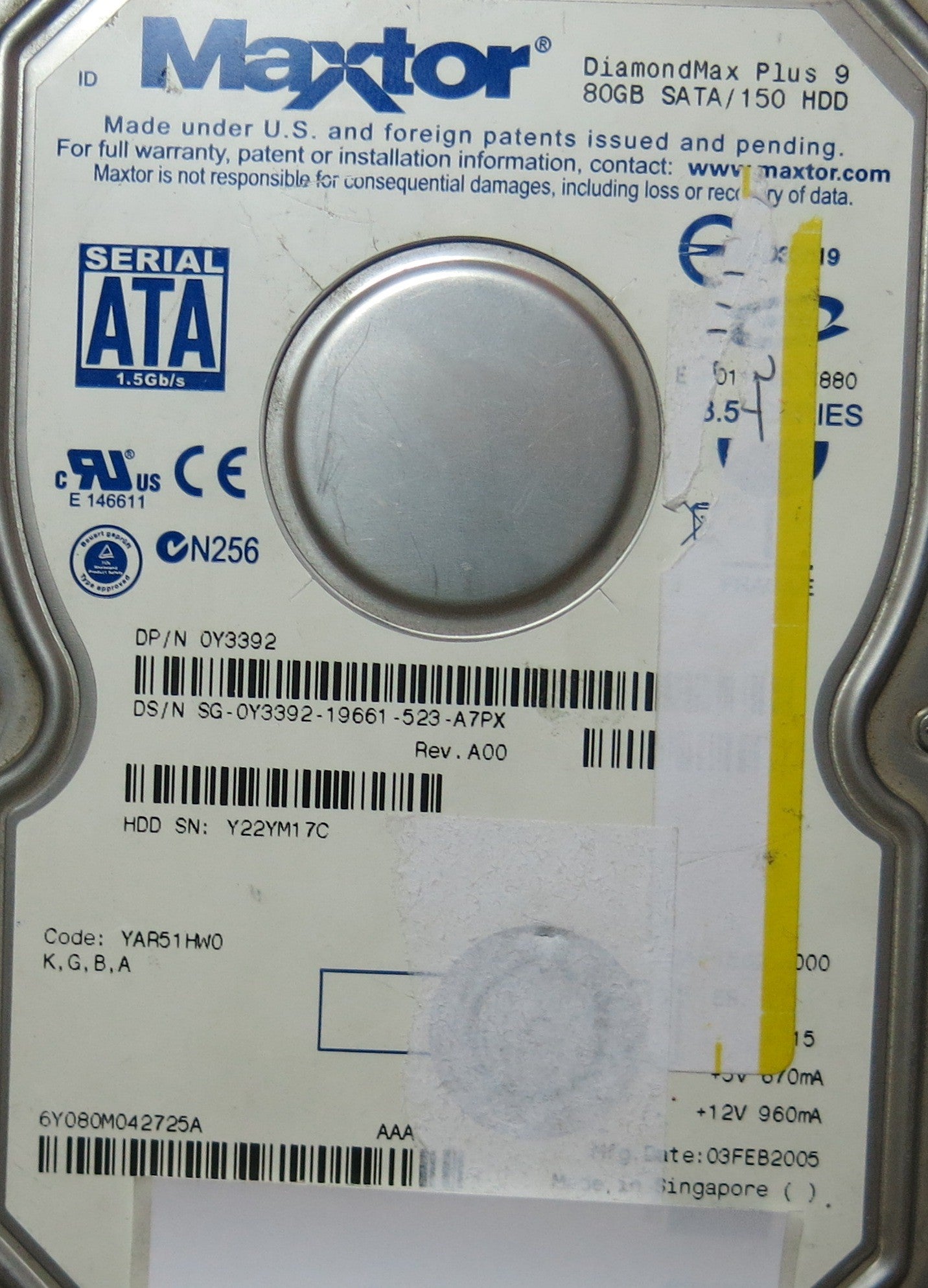 MAXTOR 6Y080M0,  PCB