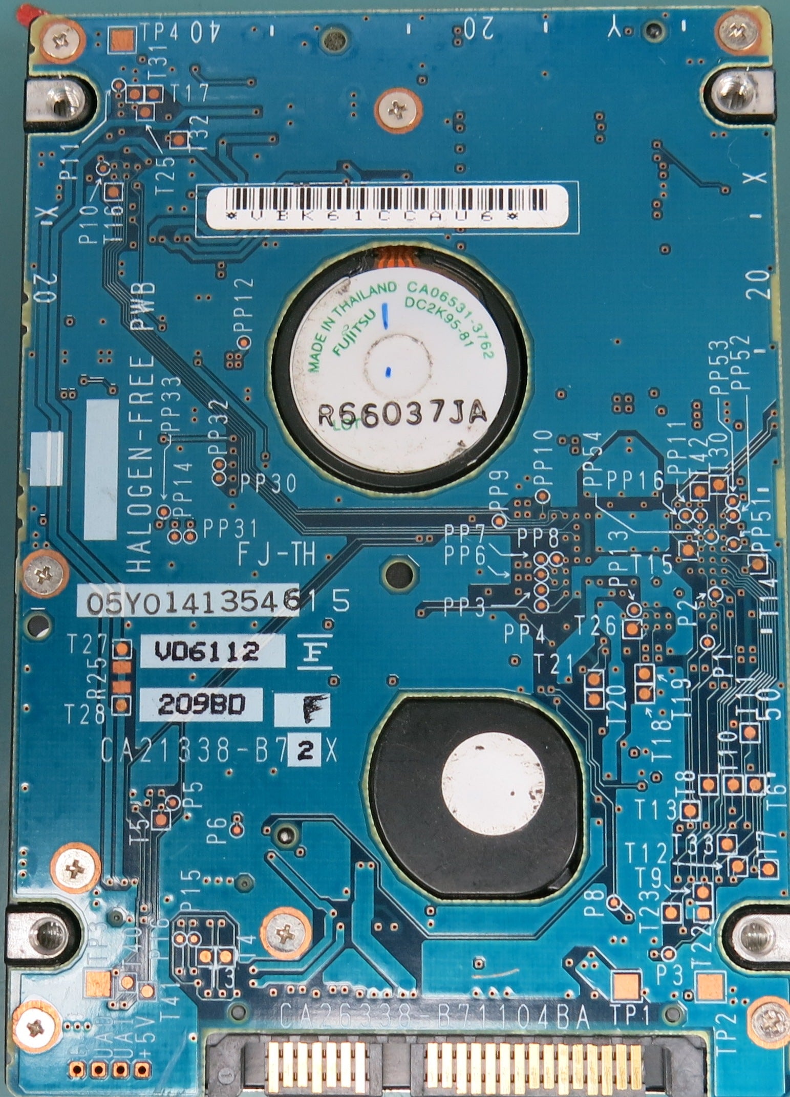 MHV2040BH  SERIAL NUMBER NW11T6I25B23  40GB 2.5  PCB  CA26338-B71104BA TP1