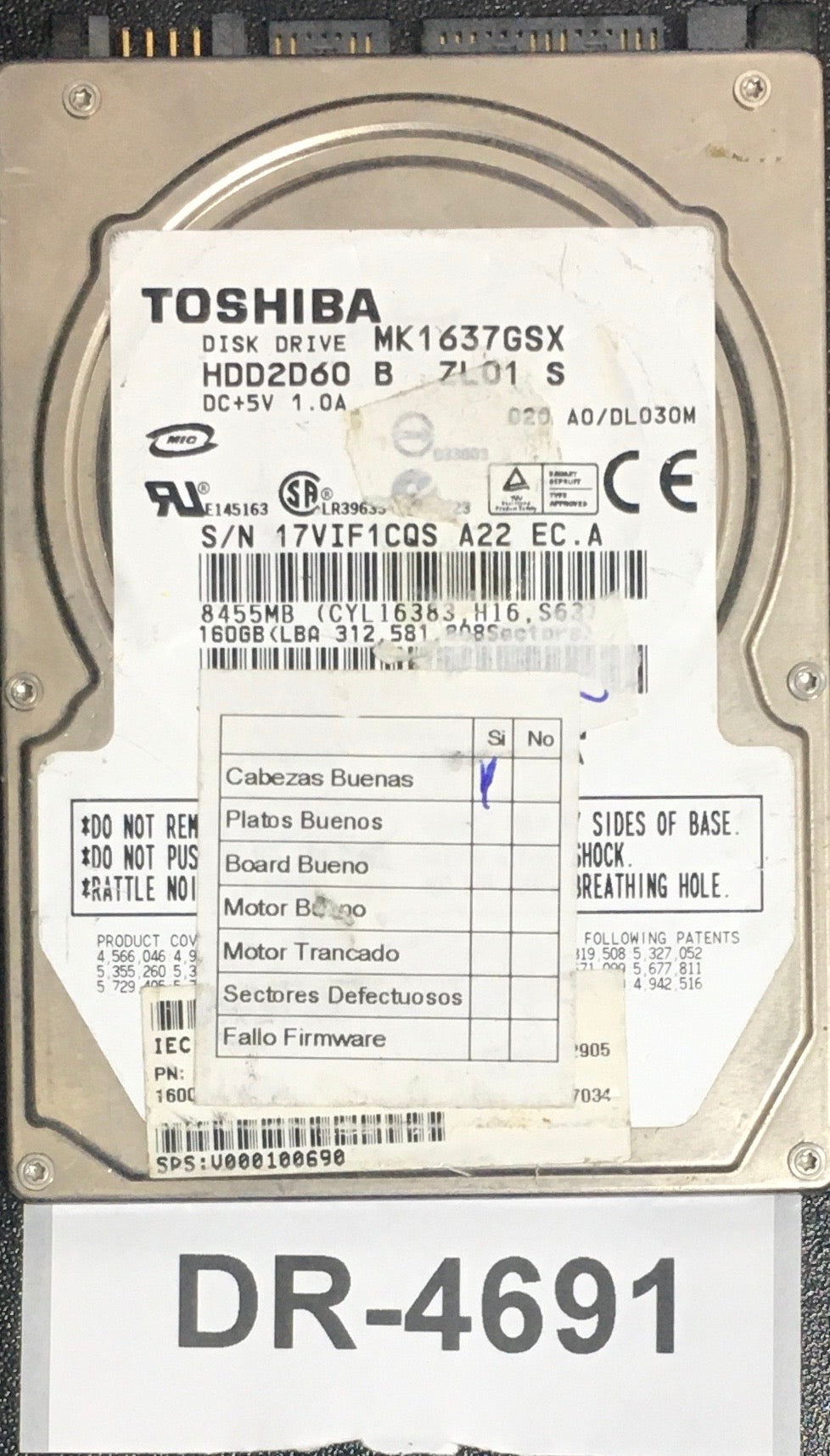 MK1637GSX,  Serial: 17VIF1CQS A22 EC.A,  160GB 2.5,  PCB :G5B001851000-A,