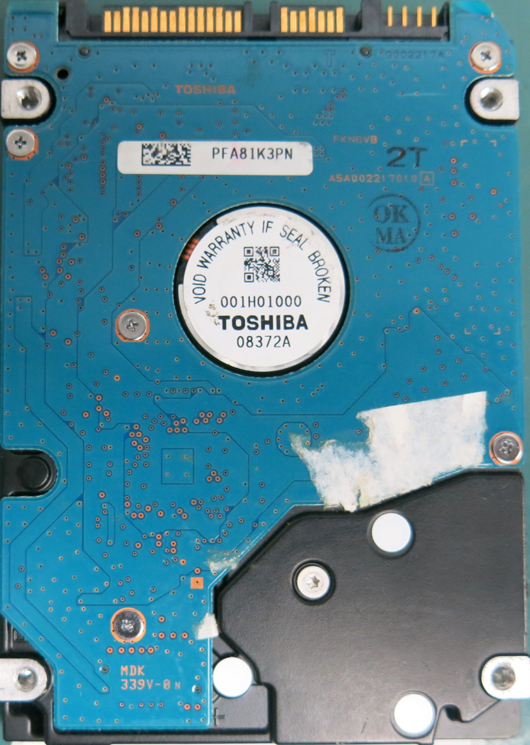 MK1652GSX, 160GB 2.5, PCB: G002217A