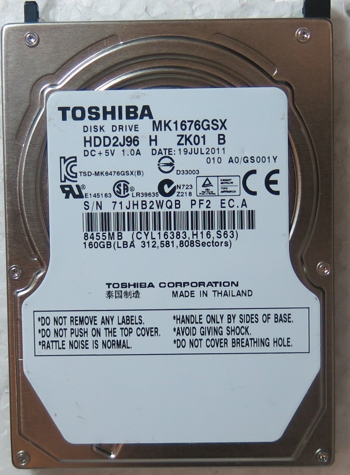MK1676GSX HDD2J96 H ZK01 B G002825A PCB