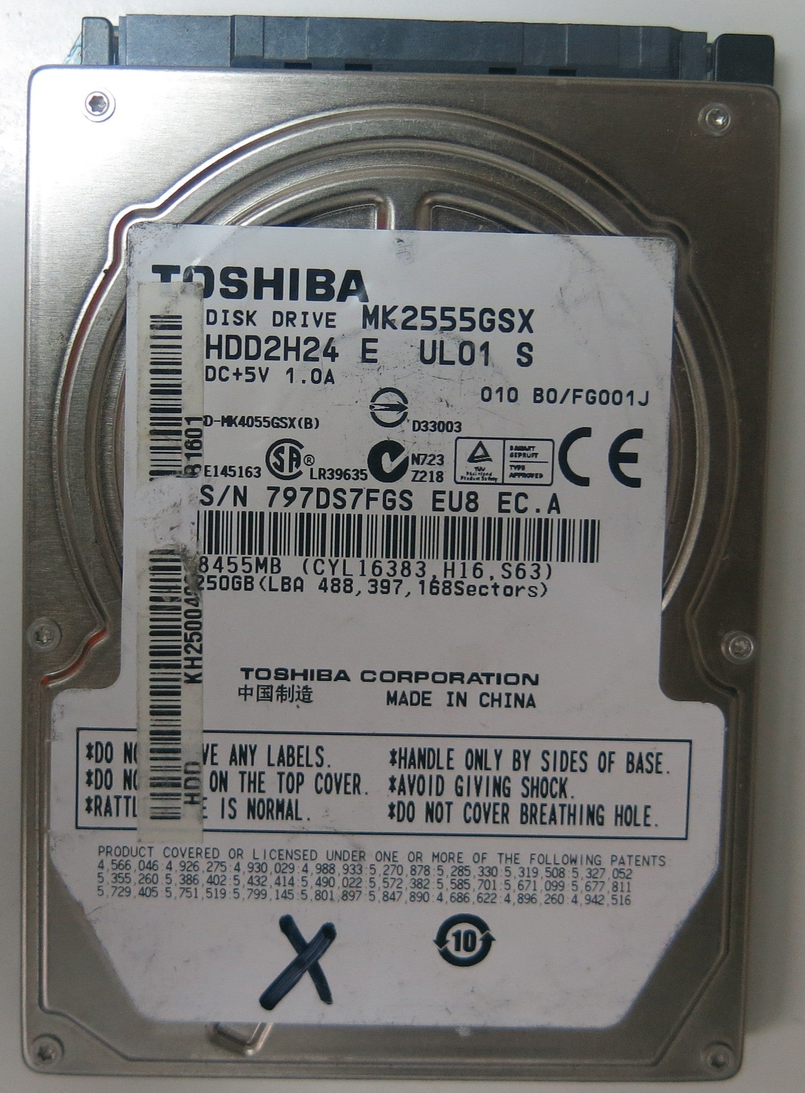 MK2555GSX HDD2H24 E UL01 S G002439-0A PCB
