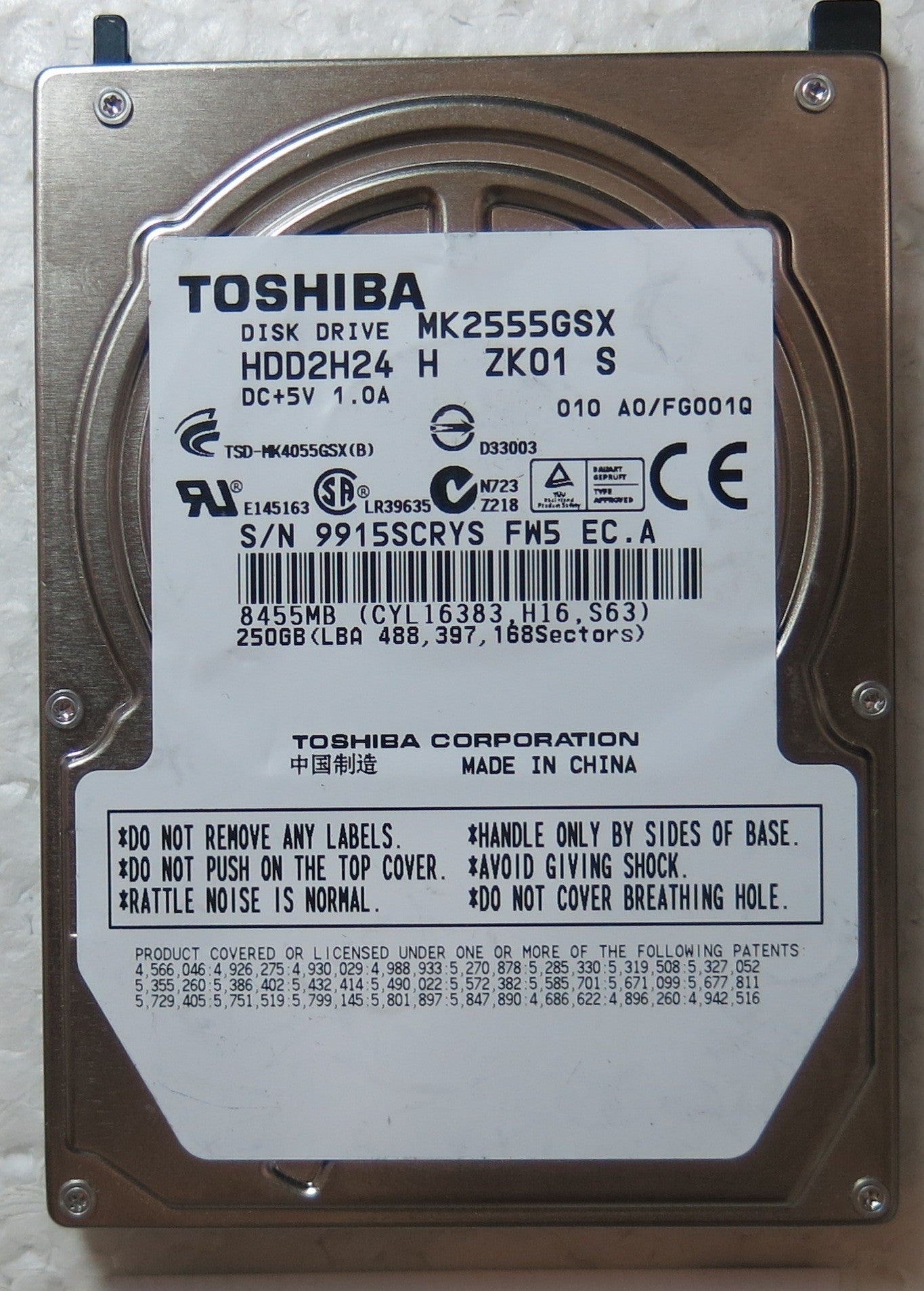 MK2555GSX HDD2H24 H ZK01 S G002439-0A PCB