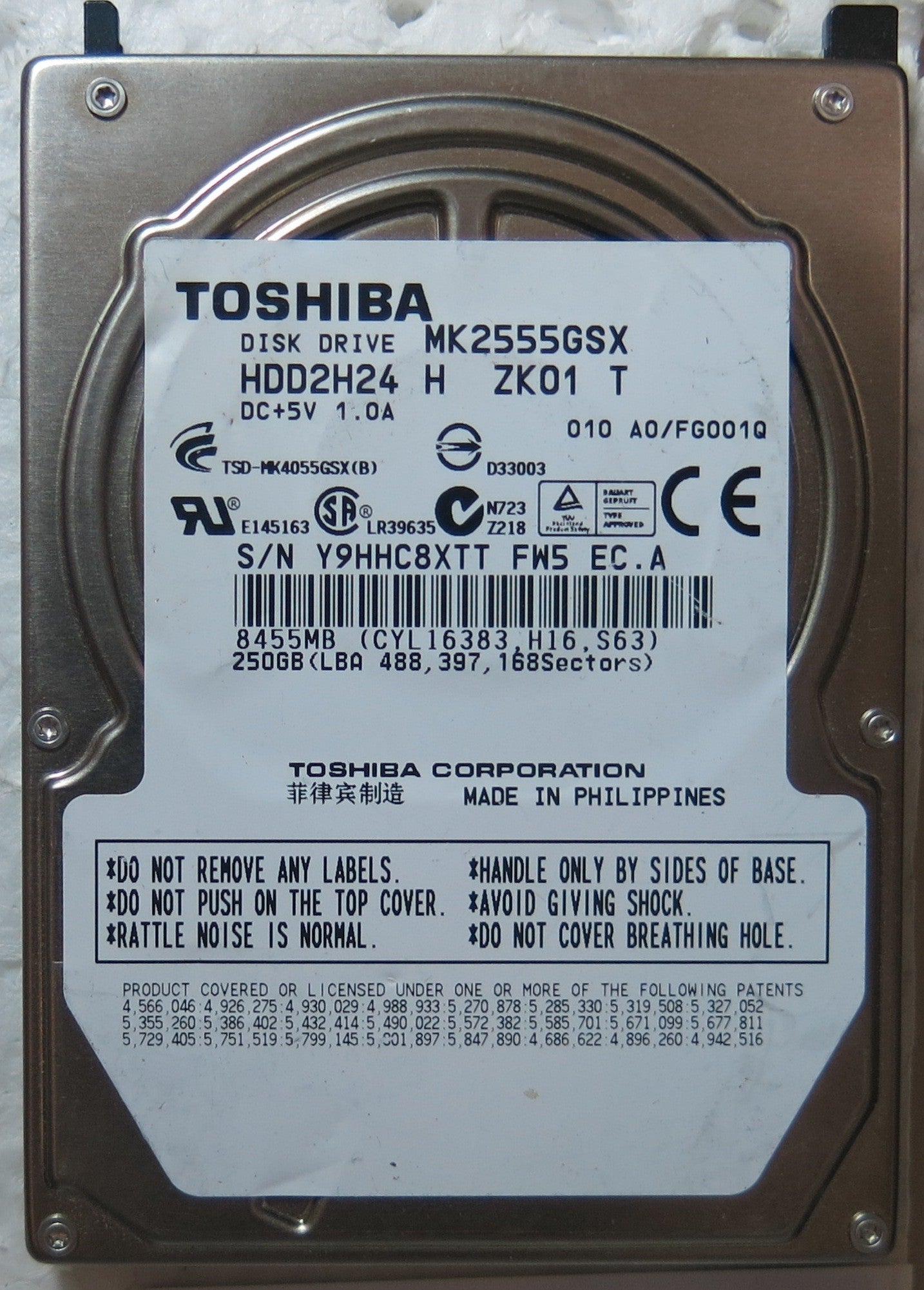 MK2555GSX HDD2H24 H ZK01 T G002439-0A PCB