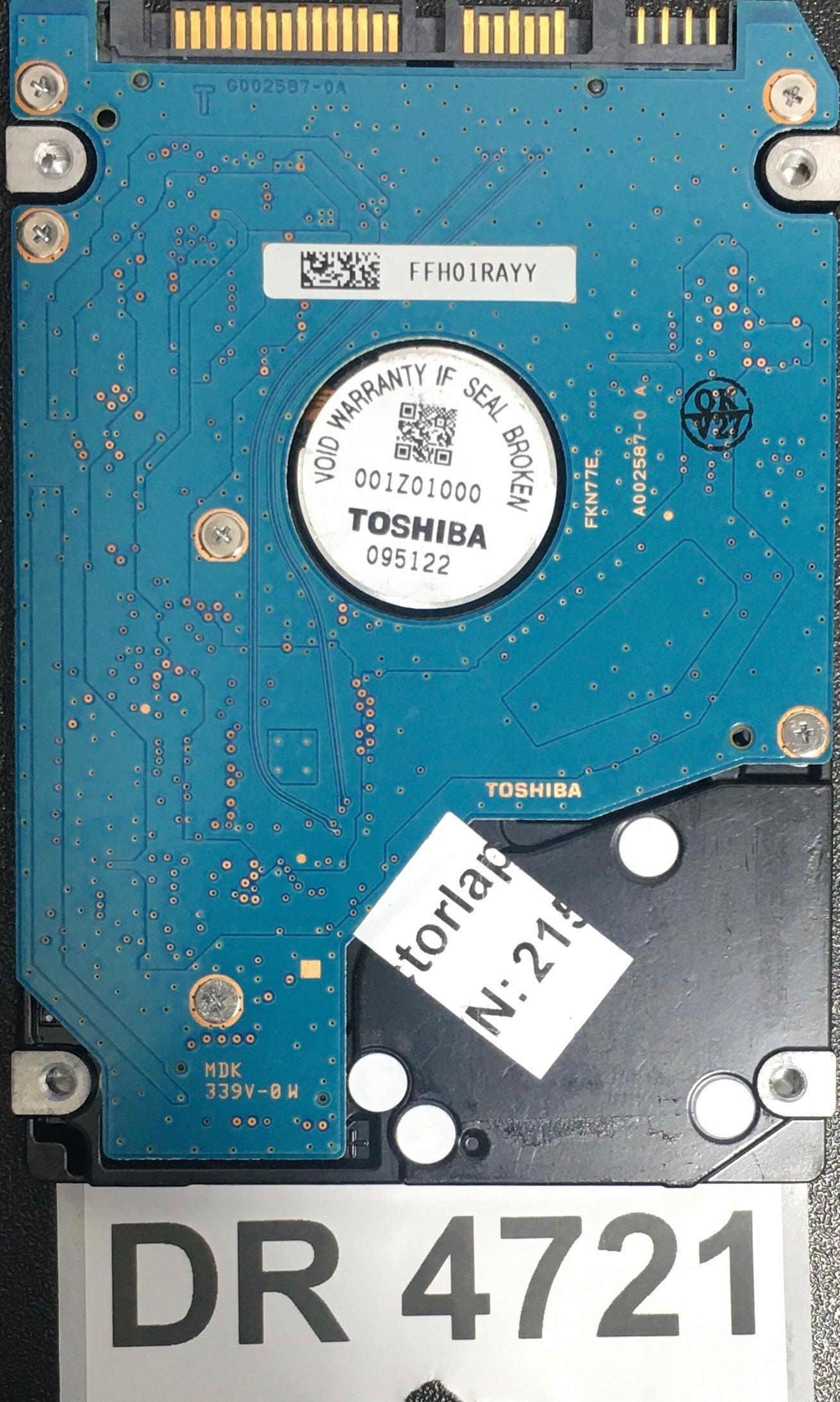 MK2556GSY,  Serial: 2097F785S HS2 EC.A,  250GB 2.5,  PCB :G002587-0A,