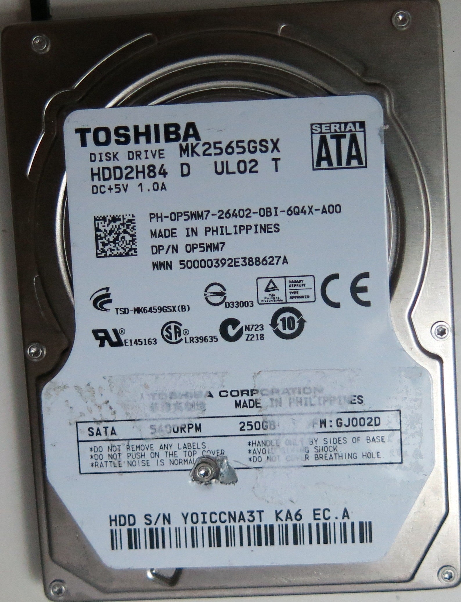 MK2565GSX HDD2H84 D UL02 T, G002641A PCB