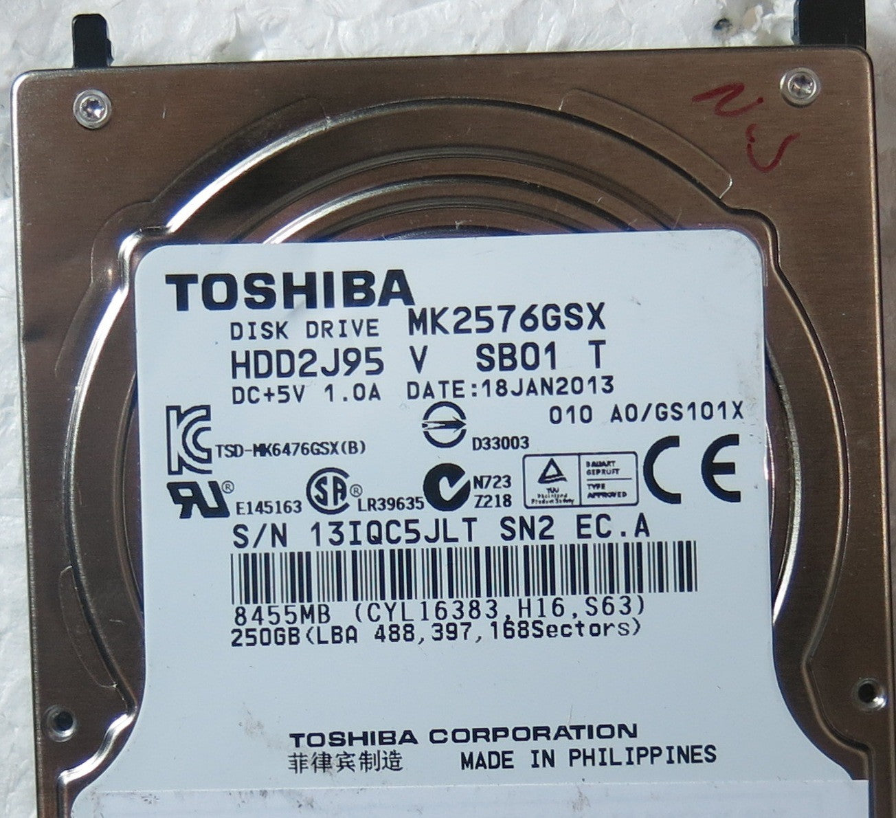 MK2576GSX HDD2J95 V SB01 T G002825A PCB
