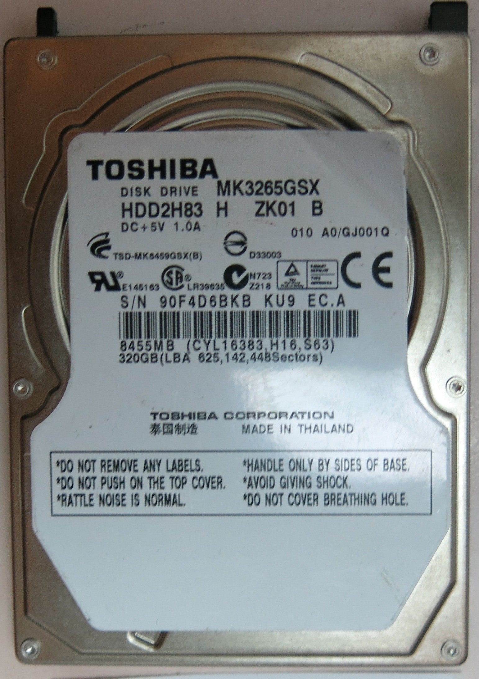 MK3265GSX HDD2H83 H ZK01 B  G002641A PCB