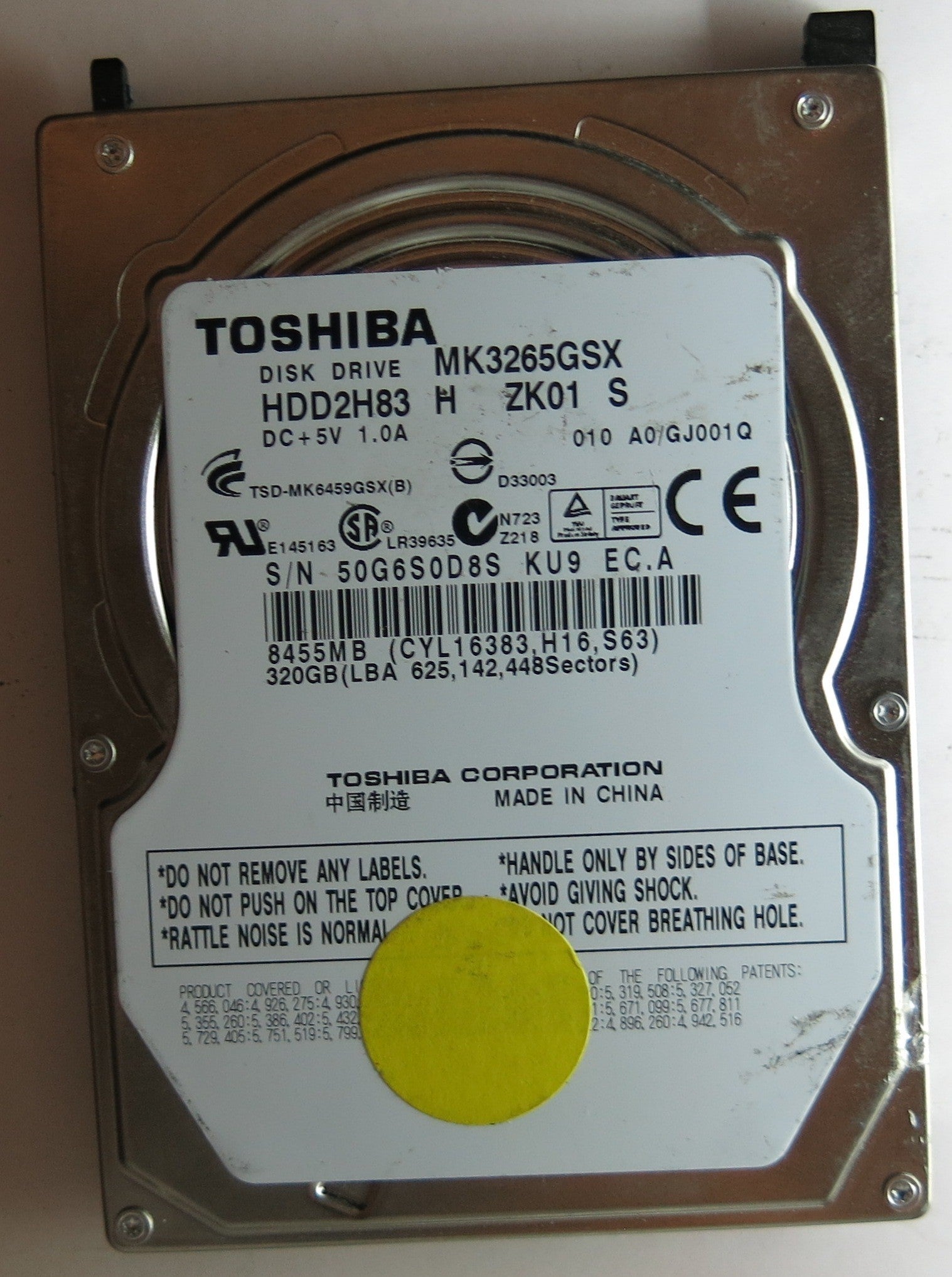 MK3265GSX HDD2H83 H ZK01 S  G002641A PCB
