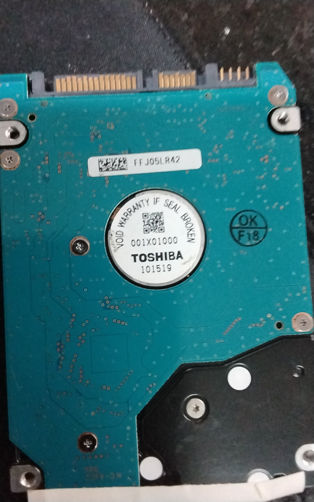 MK3265GSX HDD2H83 H ZK01 S, PCB: G001641A, SERIAL NUMBER: 6054F0TMSKU9, 320 GB