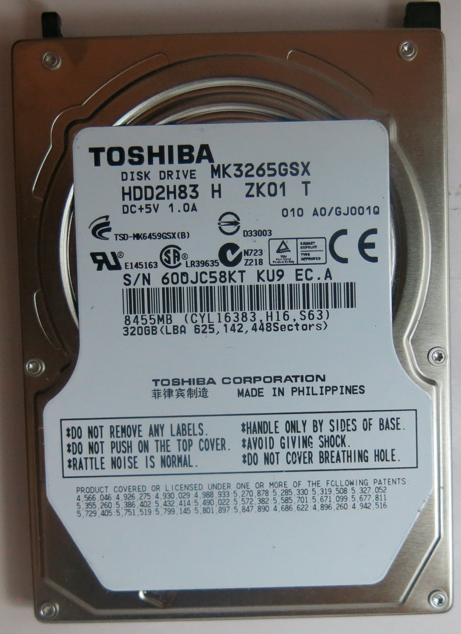 MK3265GSX HDD2H83 H ZK01 T GOO2641A PCB