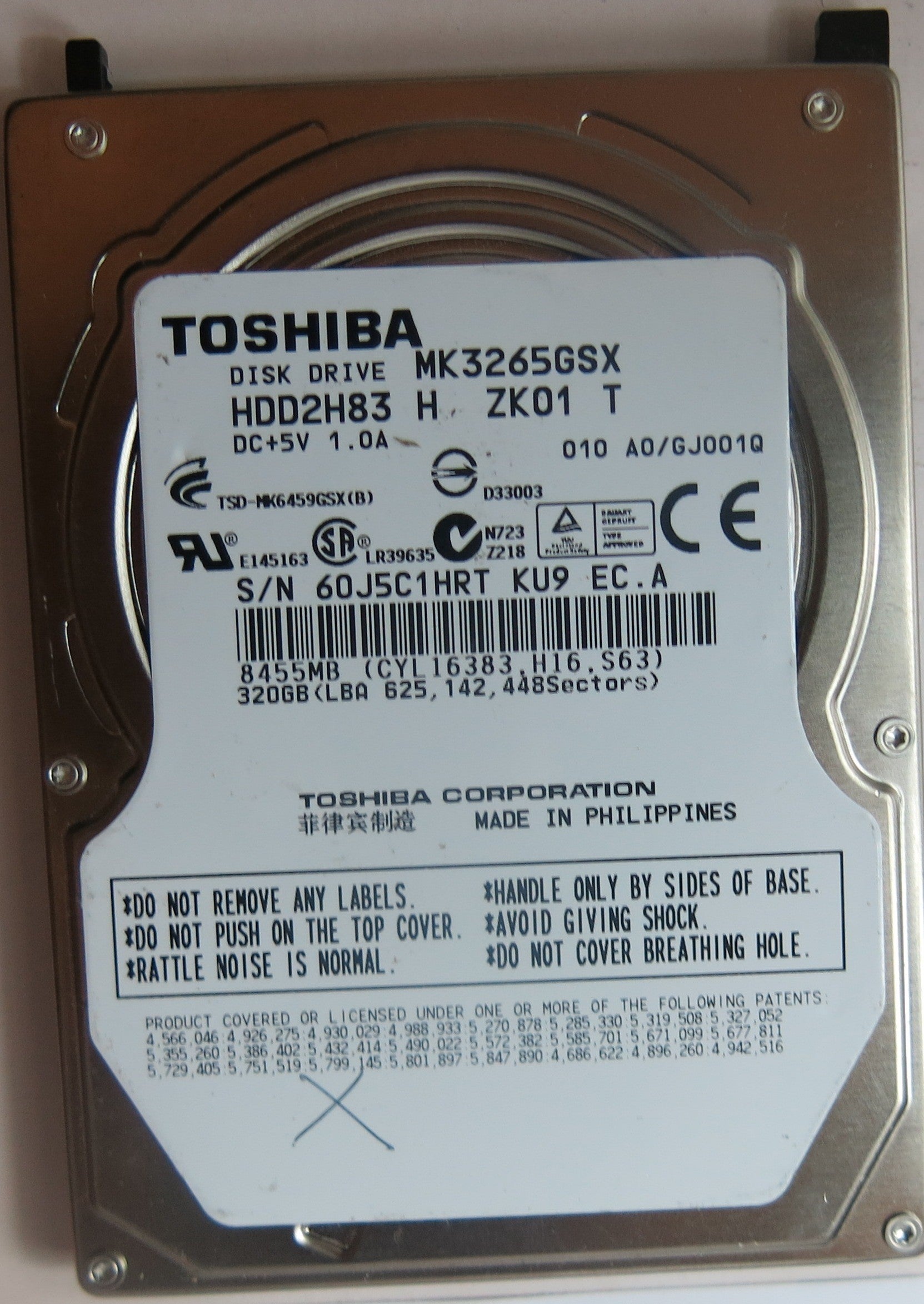 MK3265GSX HDD2H83 H ZK01 T GOO2641A PCB