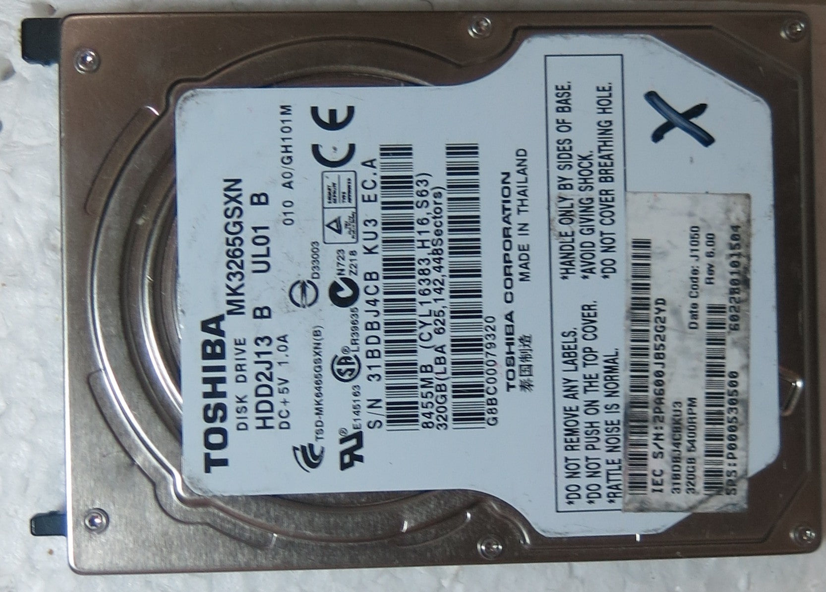 MK3265GSXN HDD2J13 B UL10 B G002706A PCB
