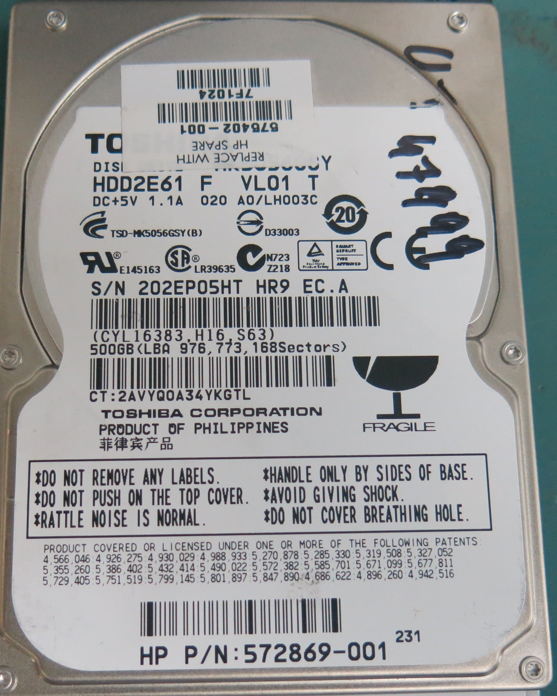 MK5056GSY, 500GBMK5056GSY, 500GB, 2.5,