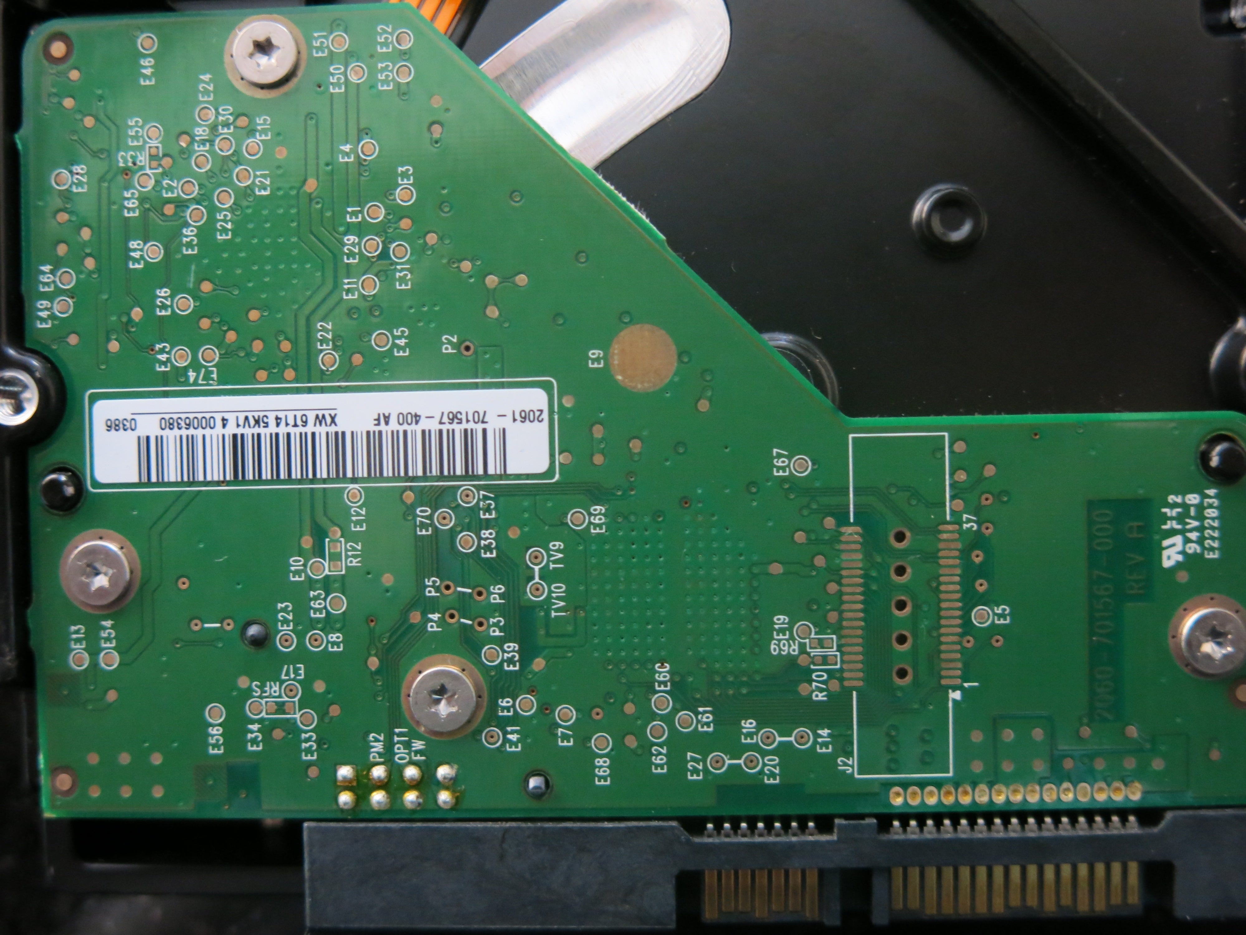 MODEL : WD1002FBYS PCB : 2060-701567-000 SERIAL NUMBER :WMATV6971496