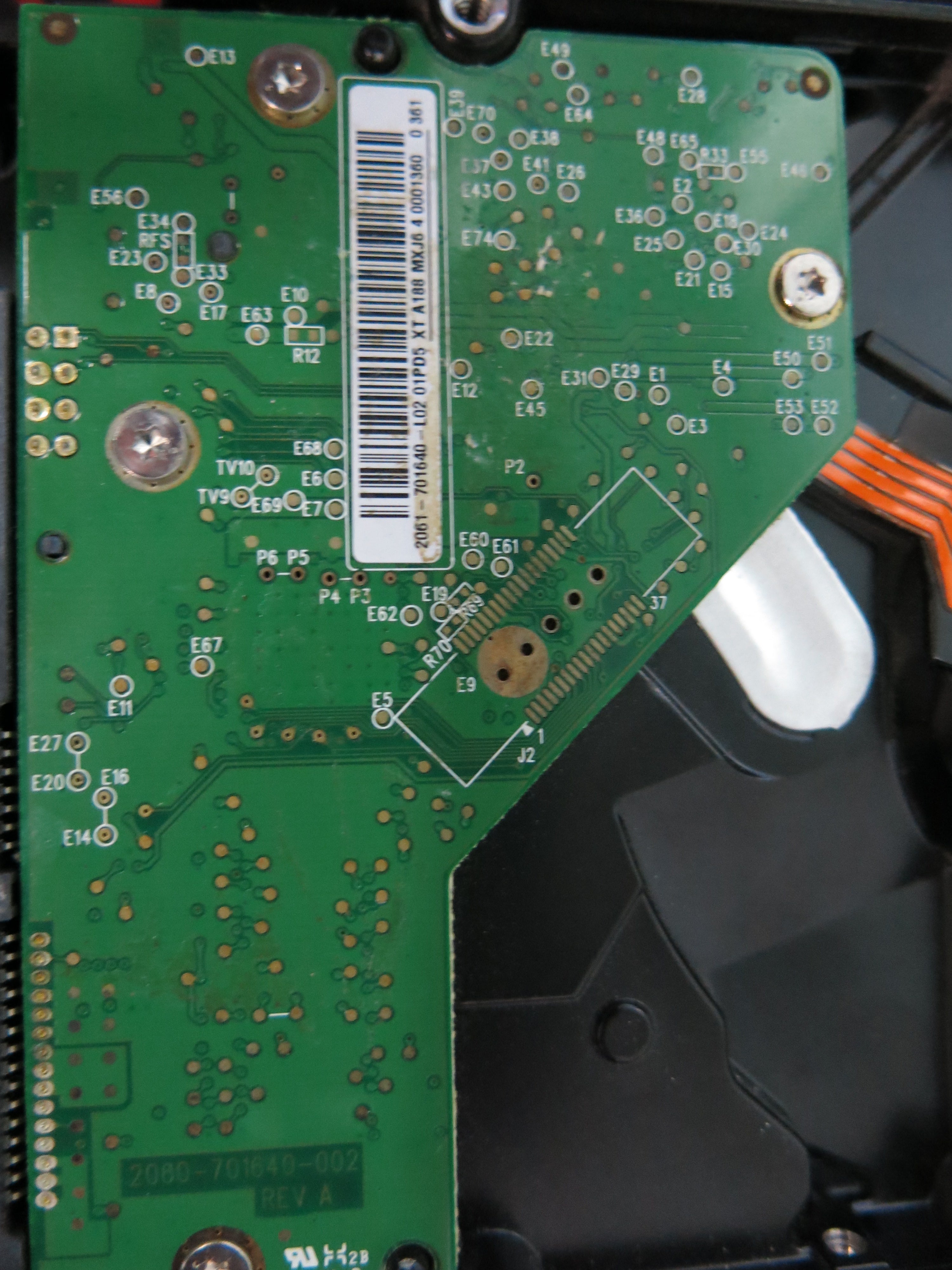 WD5000AAKS-75V0A0 PCB: 2060-701640-002  REVA SERIAL NUMBER: WCAWF3884276 500GB
