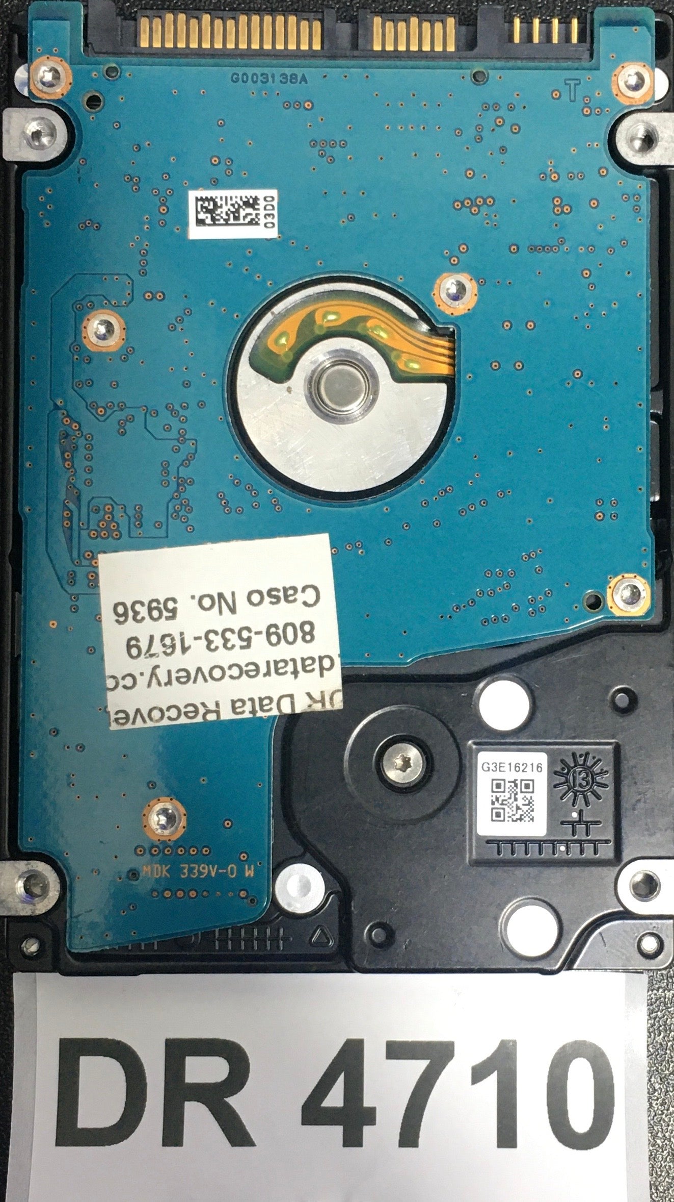 MQ01ABD050,  Serial: 44RFP4YWT SB1 HDKEB03A1A01 T,  500GB 2.5,  PCB: G003138A,