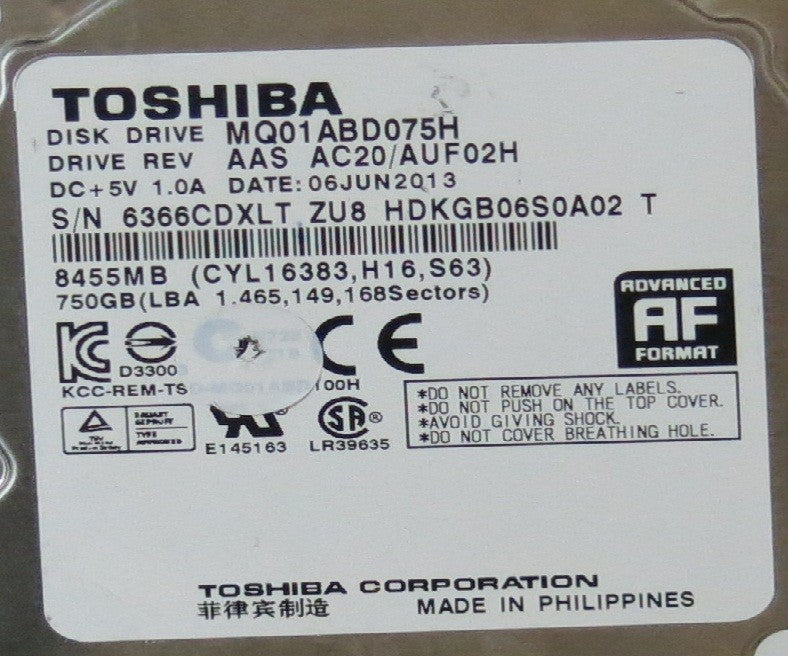 MQ01ABD075H  G3461A PCB