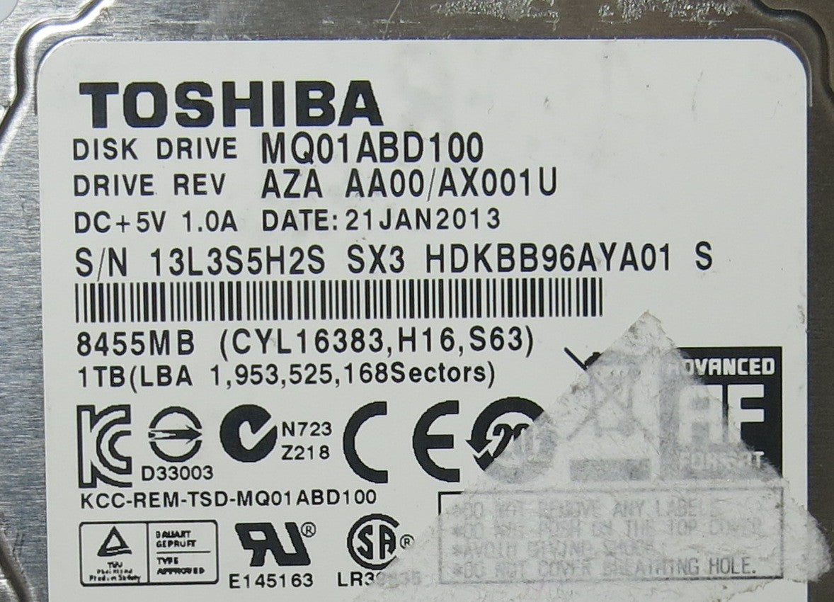 MQ01ABD100 AZA AA00/AX001U G003138A PCB
