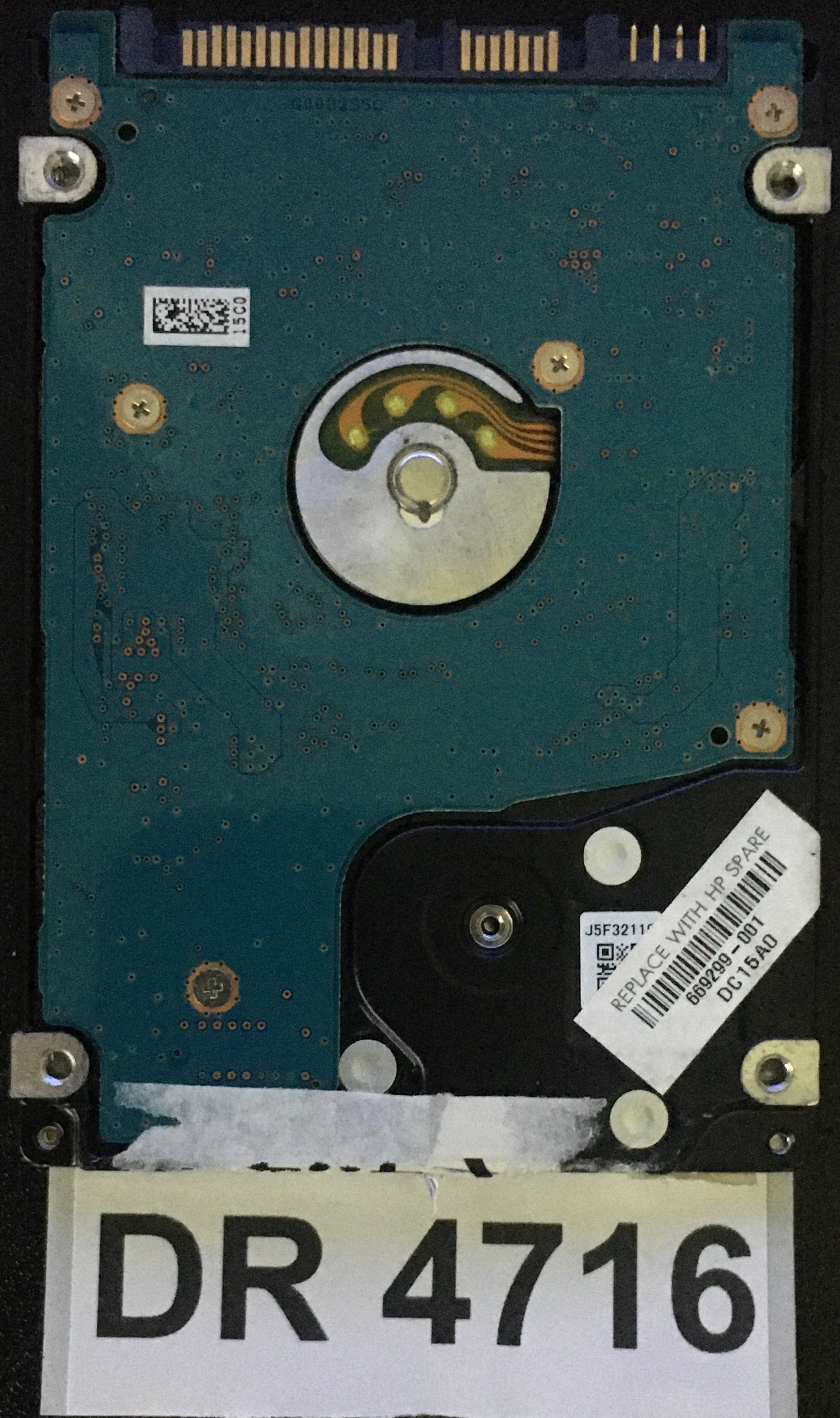 MQ01ABF050,  Serial: X58MW4WFT HYA HDKCB16H2A01 T,  500GB 2.5,  PCB : G003235C,