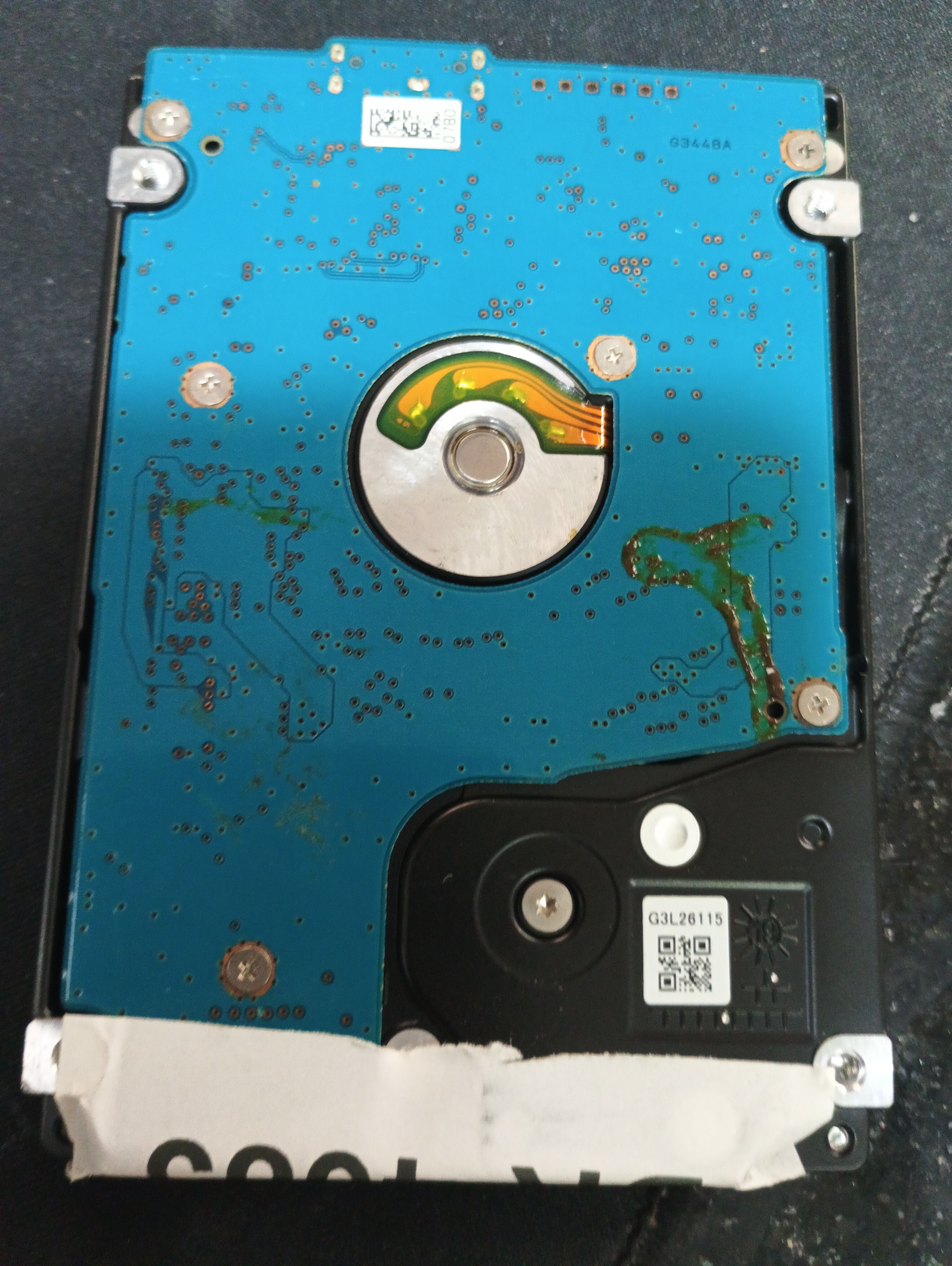 MQ04ABD200,  Serial: 804BPXJ9T 3LH HDKGB91H0A01 T,  2TB 2.5,  PCB : G3448A,