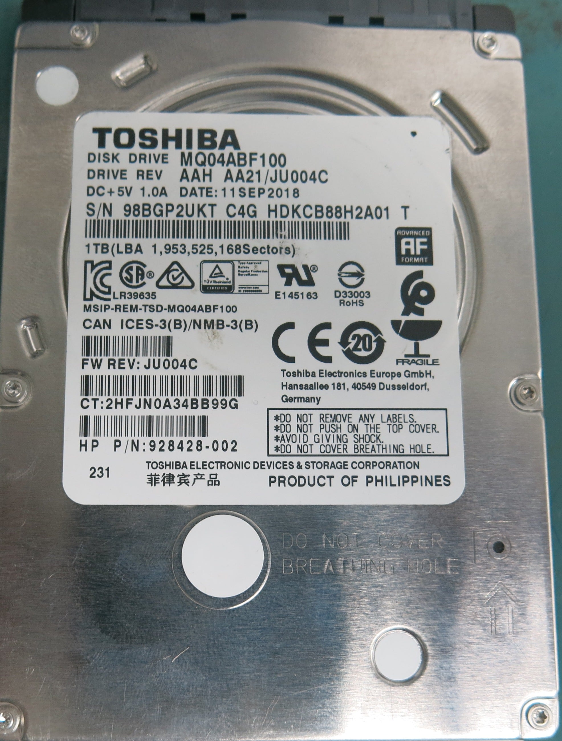 MQ04ABF100, 1.0TB