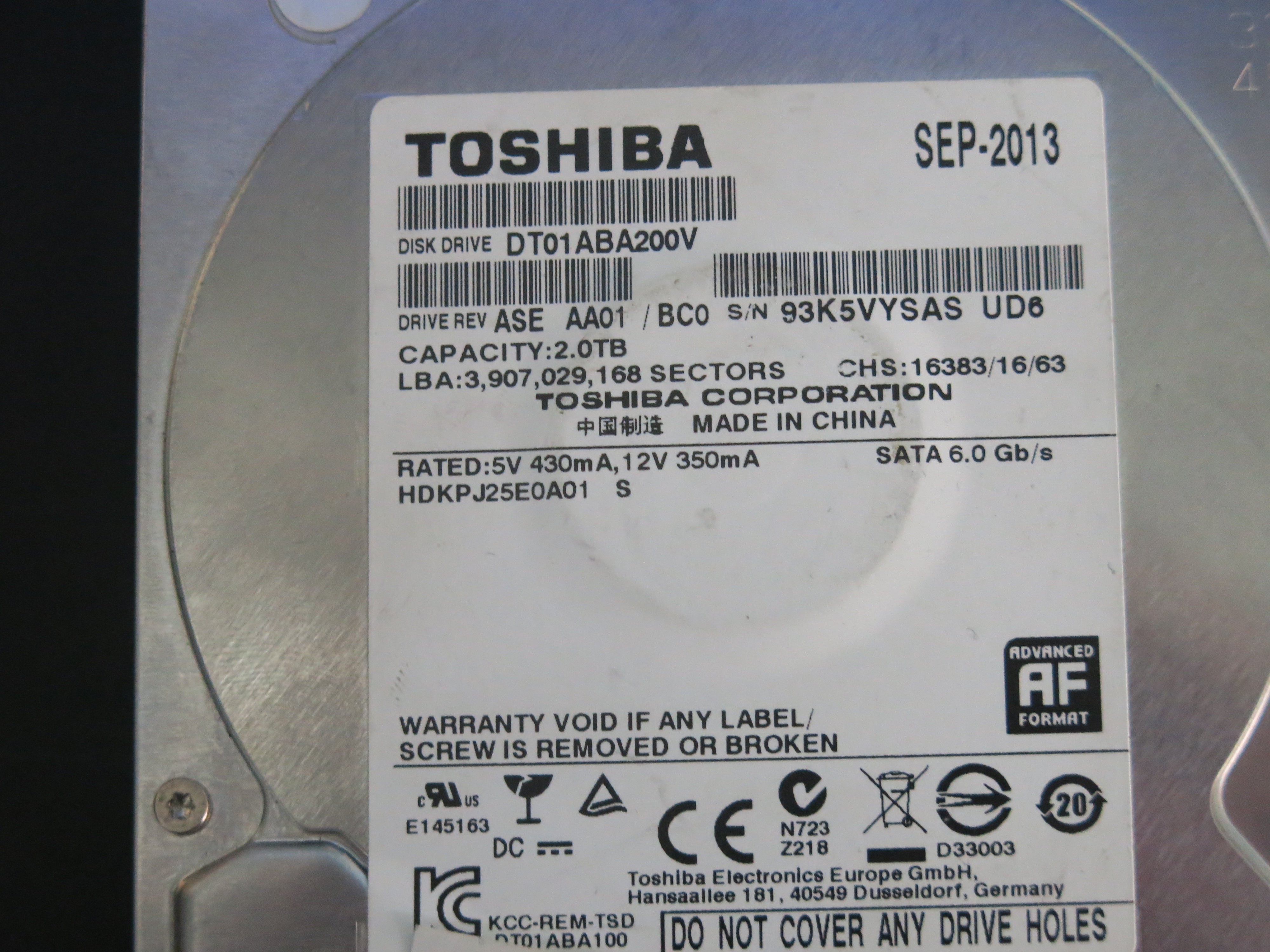 PCB : 220 0A90380 01 SERIAL NUMBER : 93K5VYSAS UD6