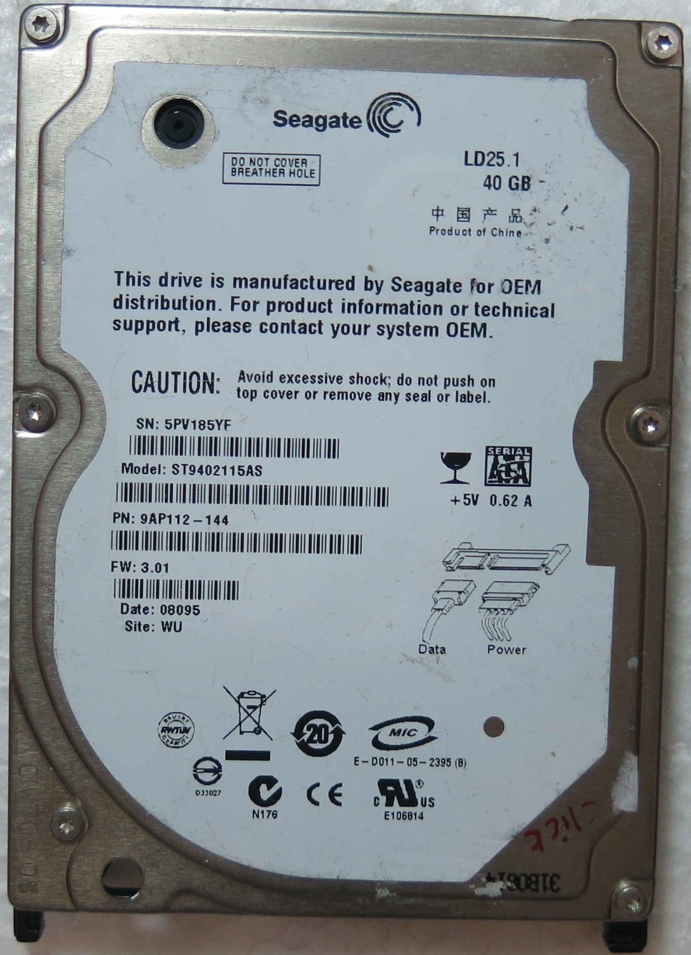 PCB SEAGATE ST3000DM001, PN 9YN166-570, 100664987 REV B PCB