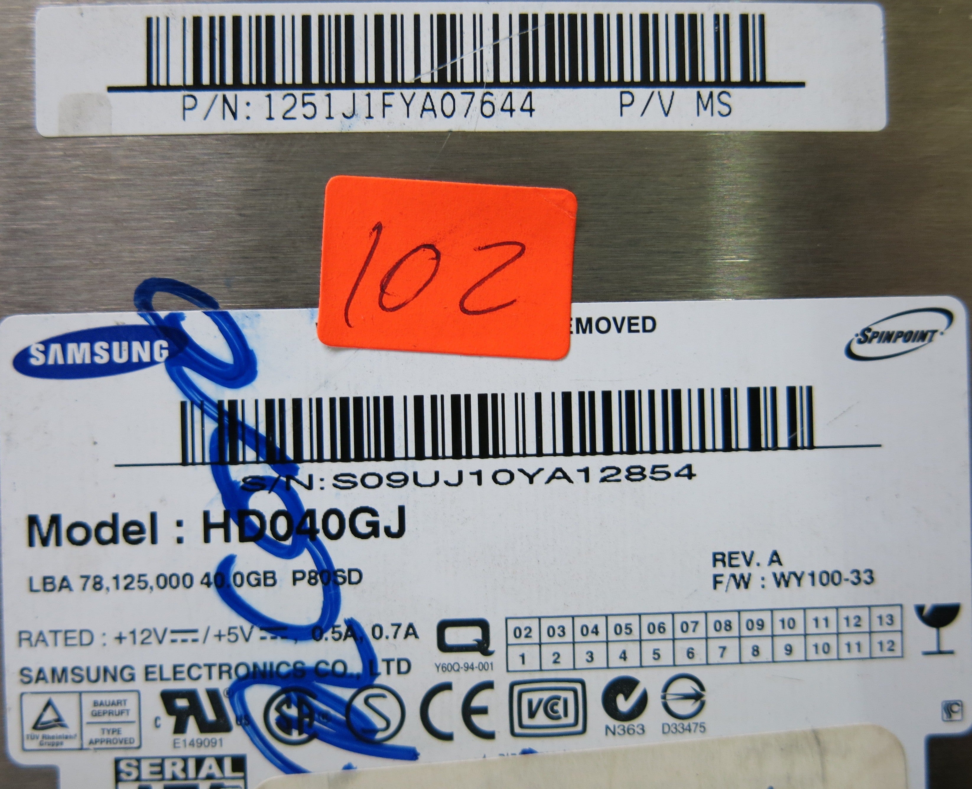 SAMSUNG HD040GJ BF41-00095A PCB
