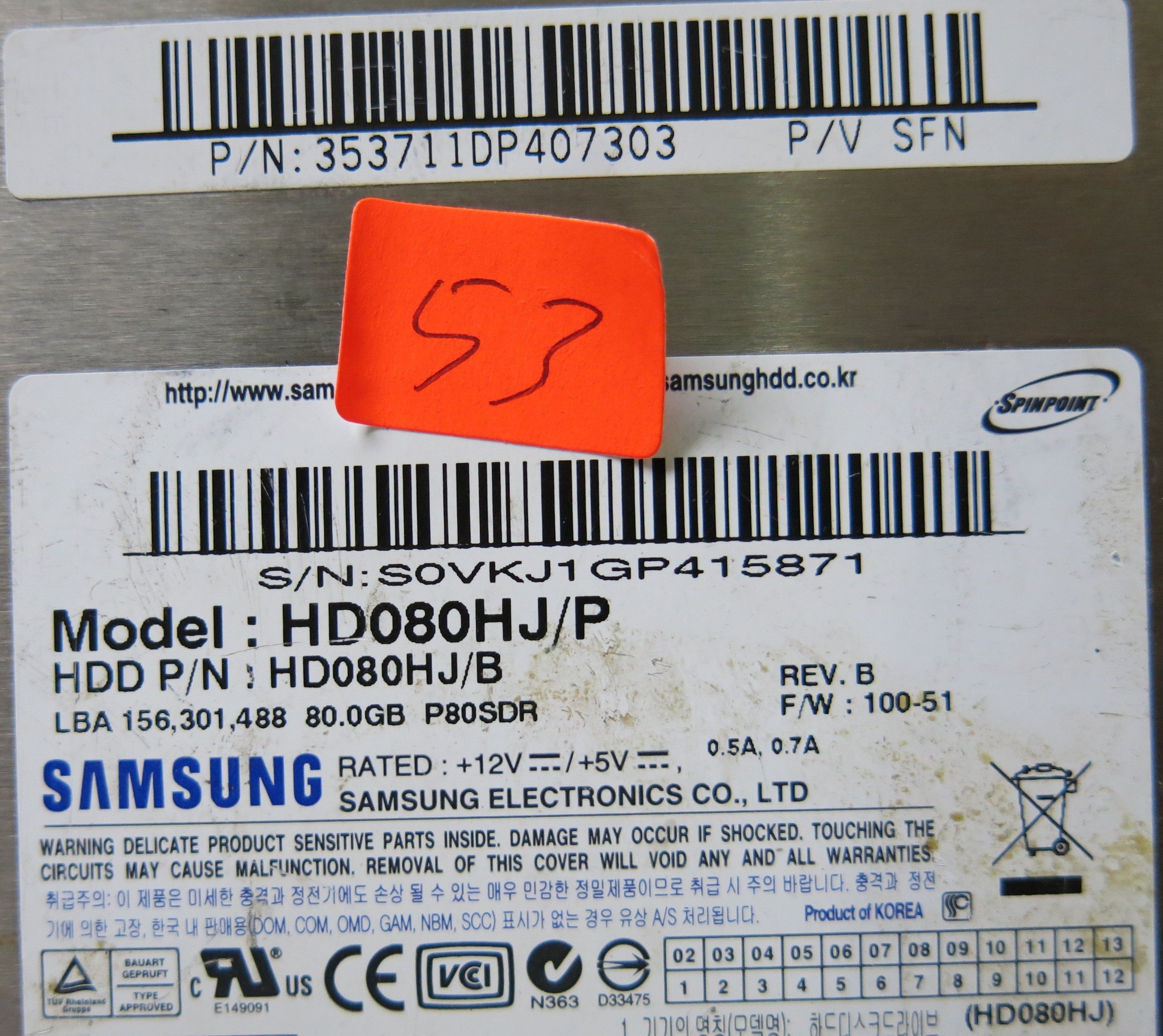 SAMSUNG HD980GJ/P BF41-00108A PCB