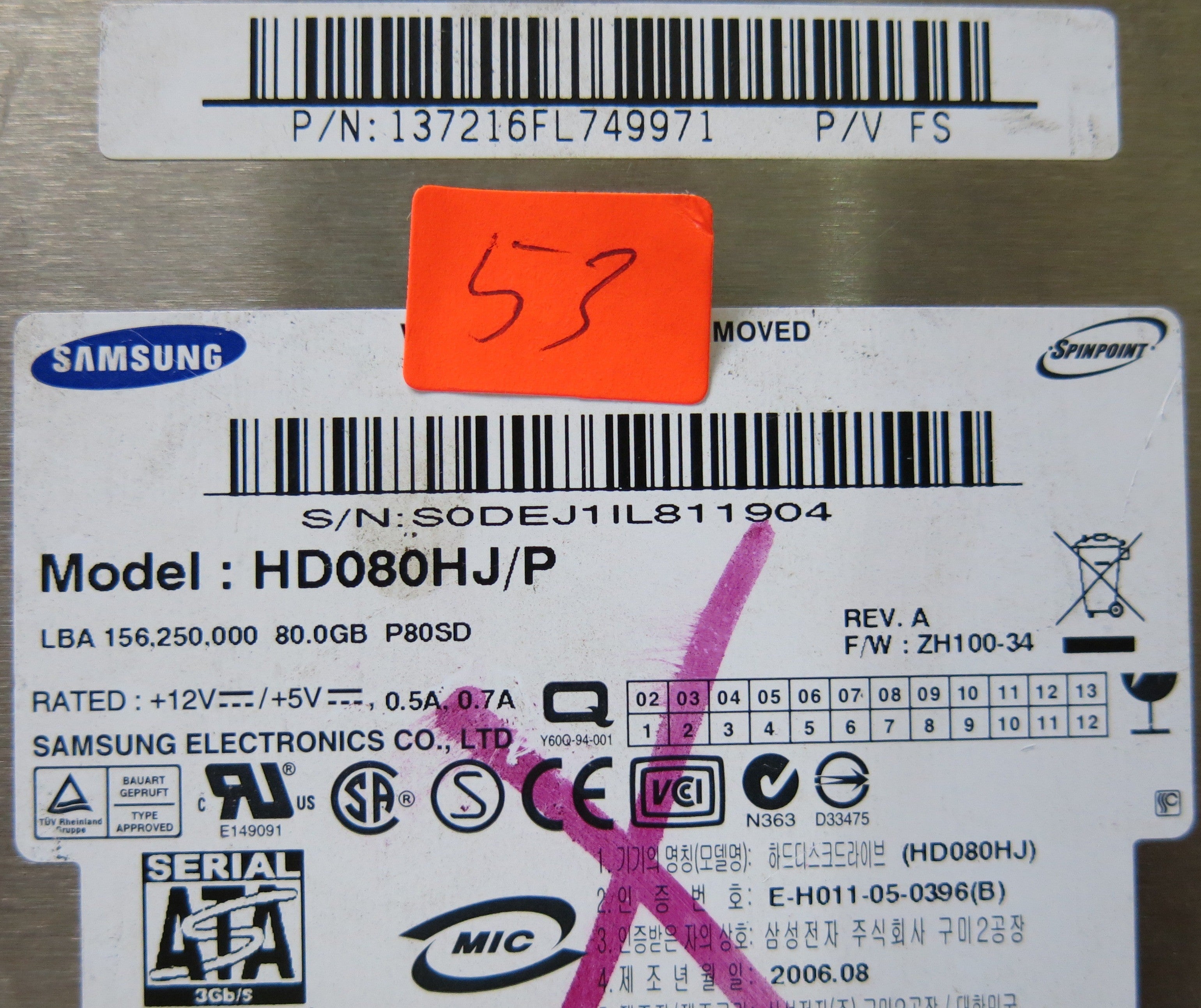SAMSUNG HD980GJ/P BF41-00108A PCB