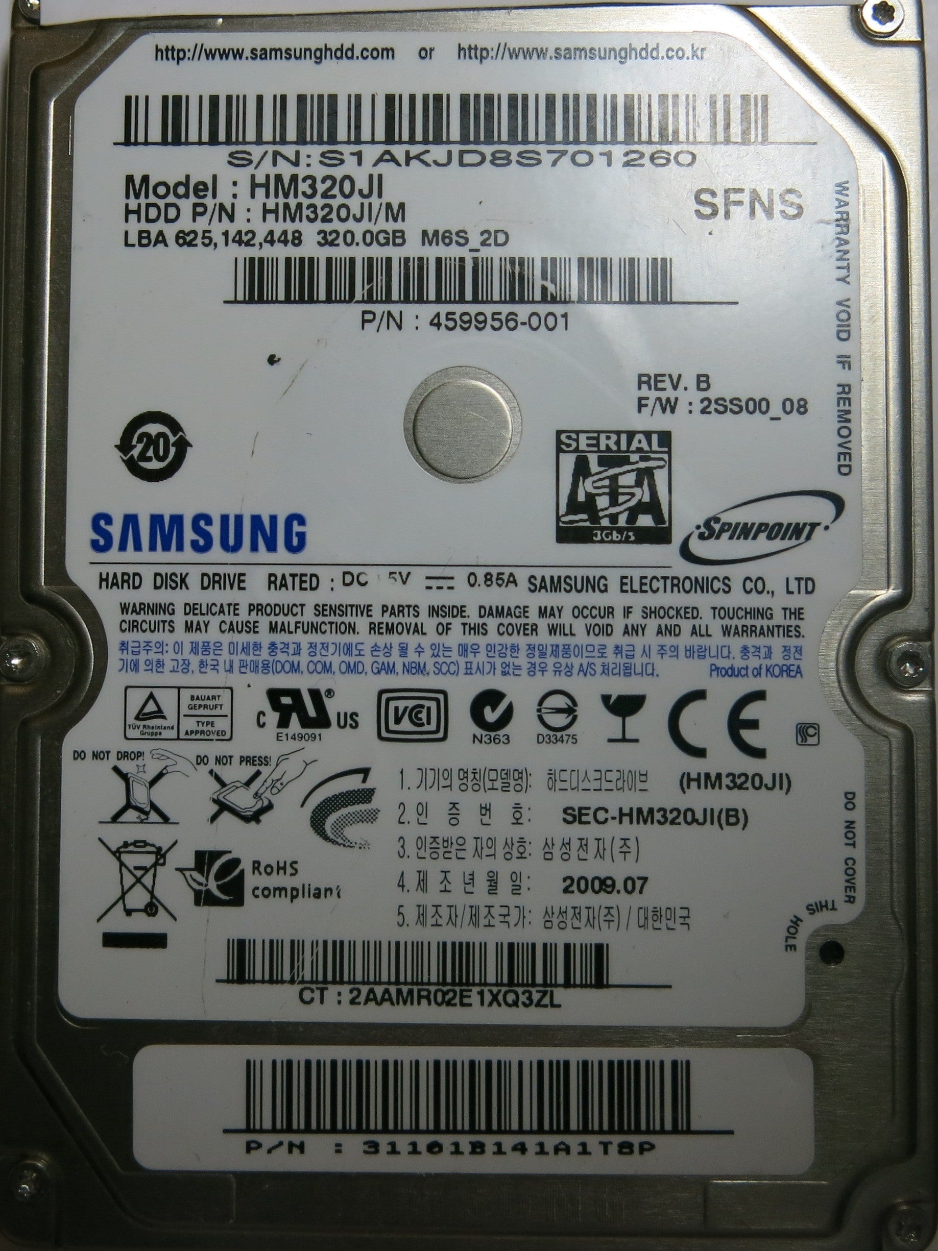 SAMSUNG HM320JL 459956001P/N BF41 -00157A PCB