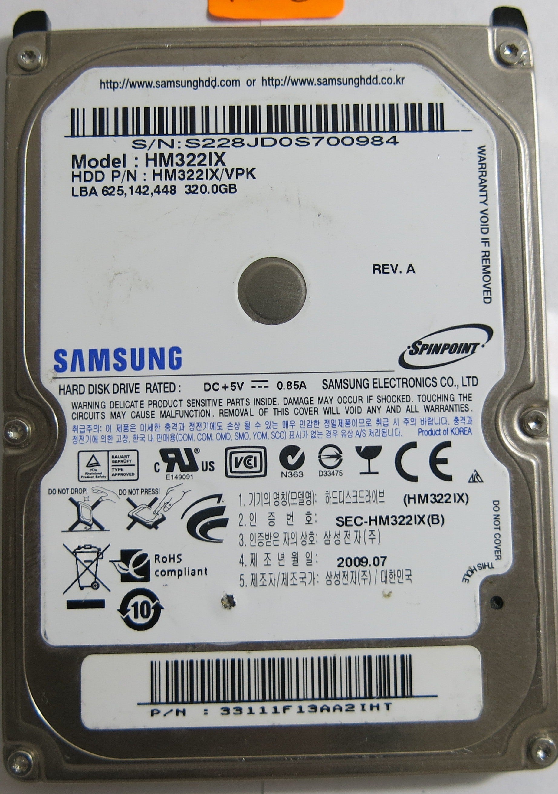 SAMSUNG HM322IX BF41-00282A 00 PCB