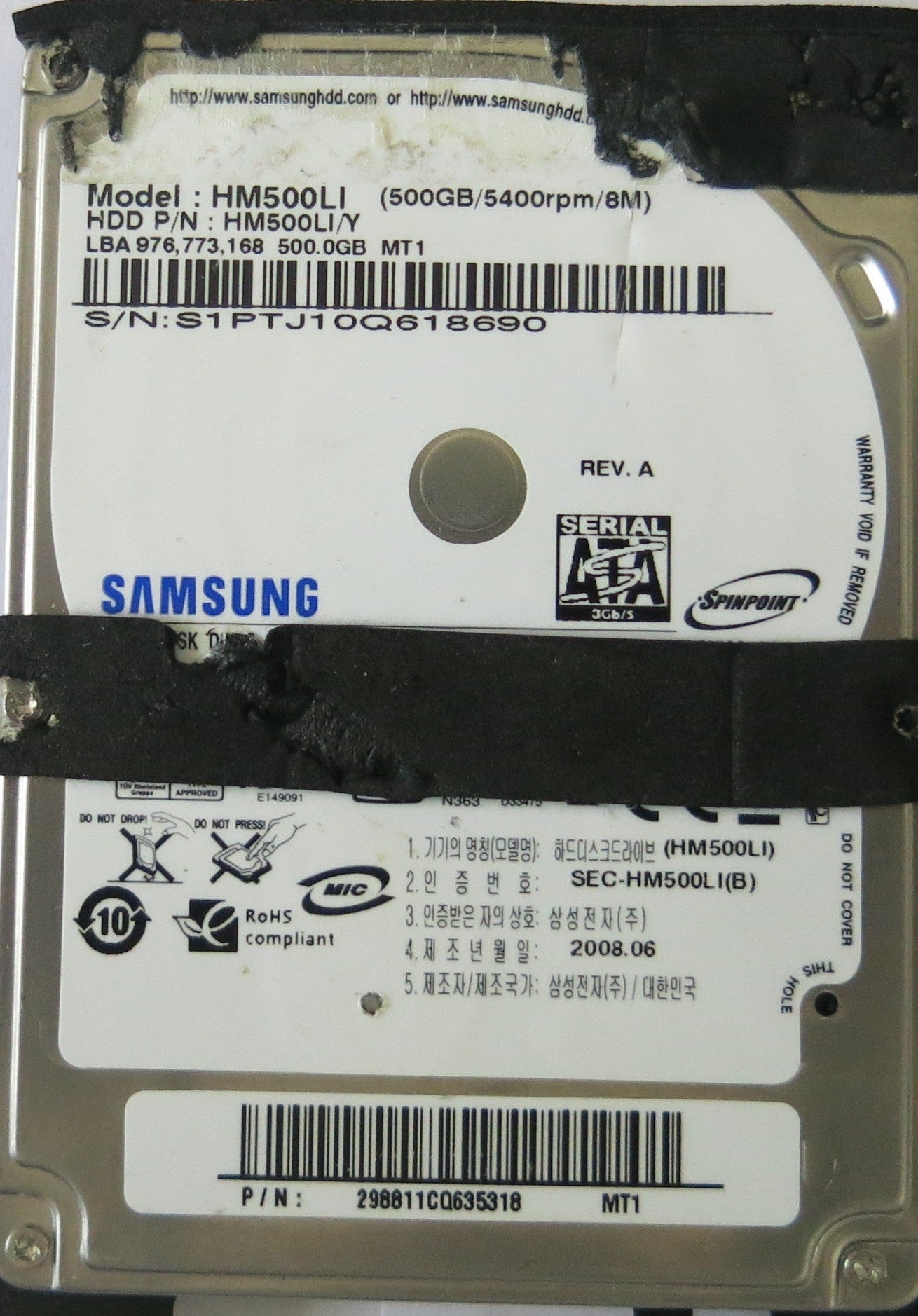 SAMSUNG HM500LI P/N HM500LI Y BF41-00200A PCB