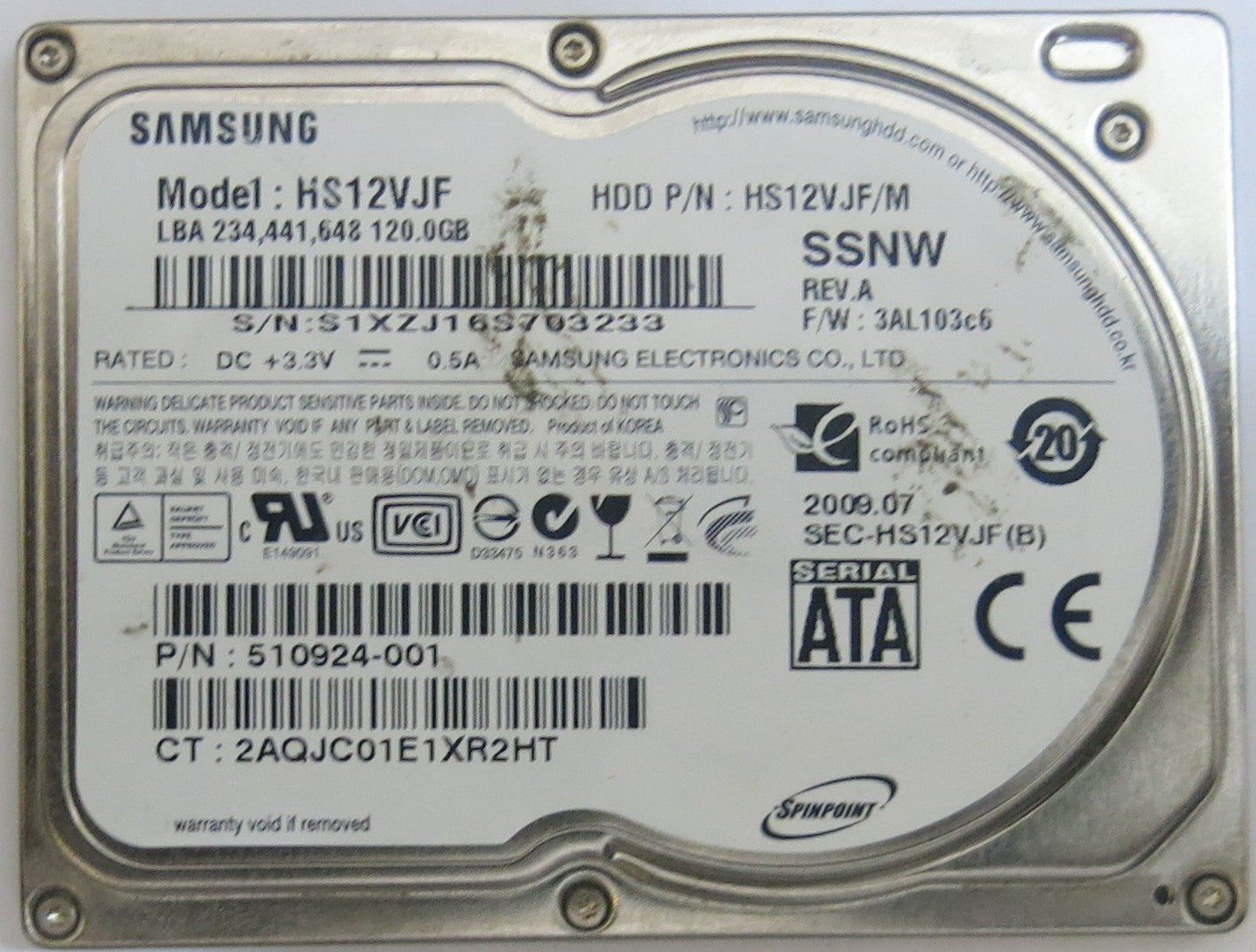 SAMSUNG HS12VJF BF41-00255A PCB
