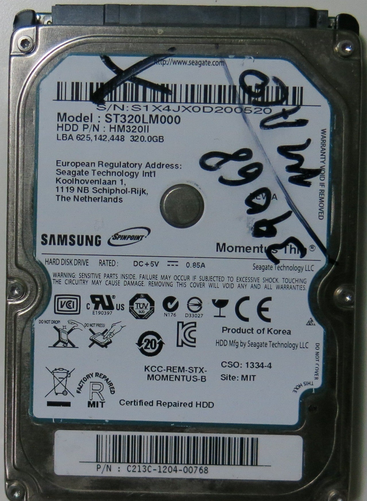 SAMSUNG ST320LM000 PN HM320IIFW  320.GB
