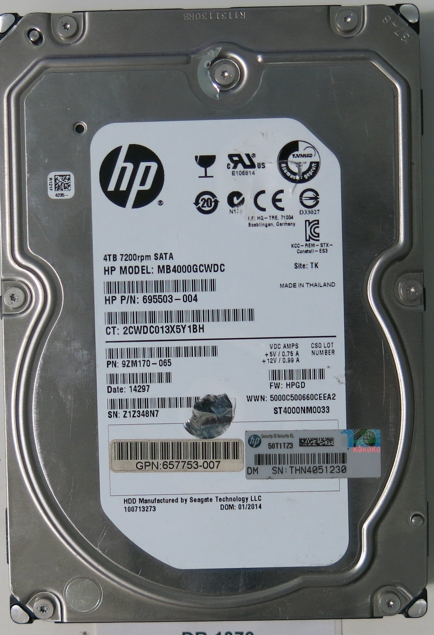 MB4000GCWDC, PCB 100706008, rev c,  4.0TB