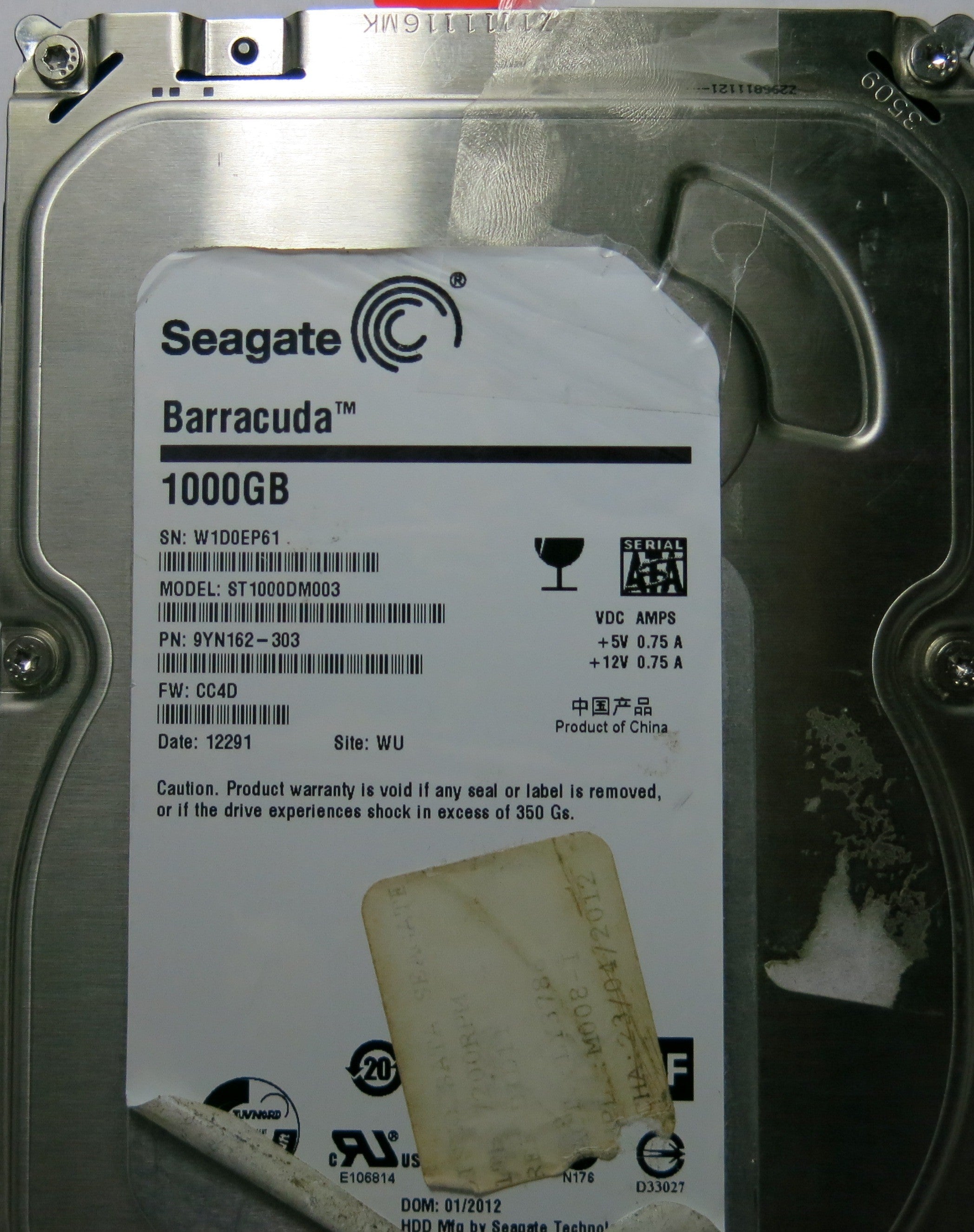 SEAGATE ST1000DM003 FWCC4D P/N 9YN162-303 100664987 REV A PCB