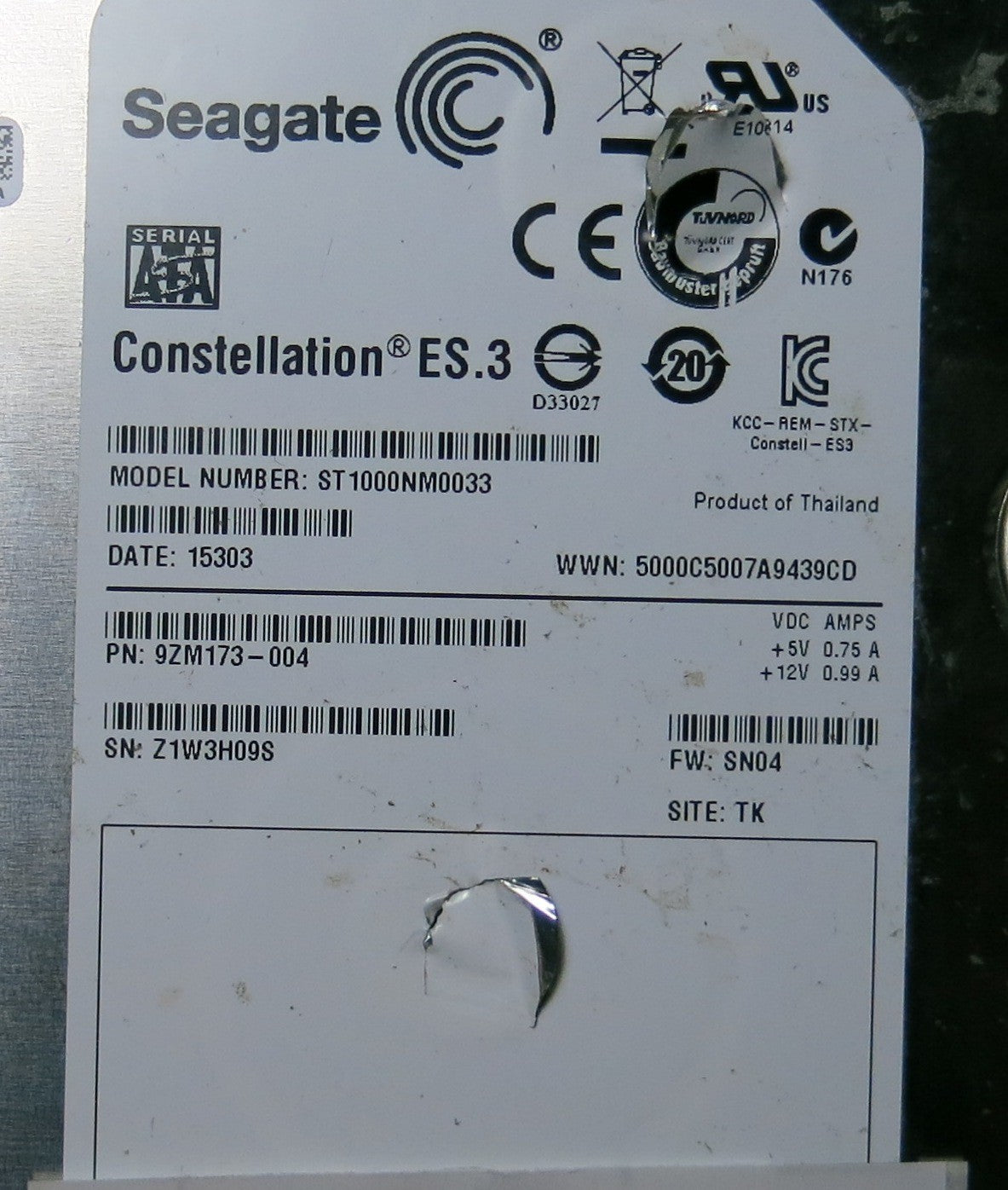 SEAGATE ST1000NM0033, SN04 PCB