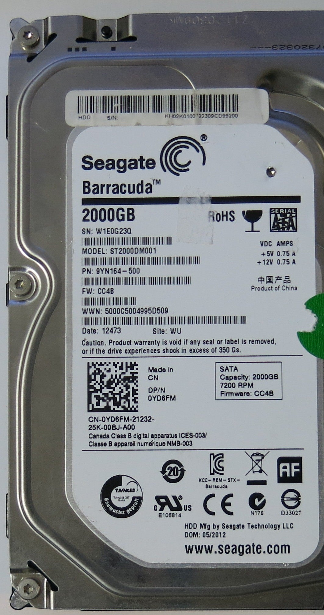 SEAGATE ST2000DM001, CC4B PCB