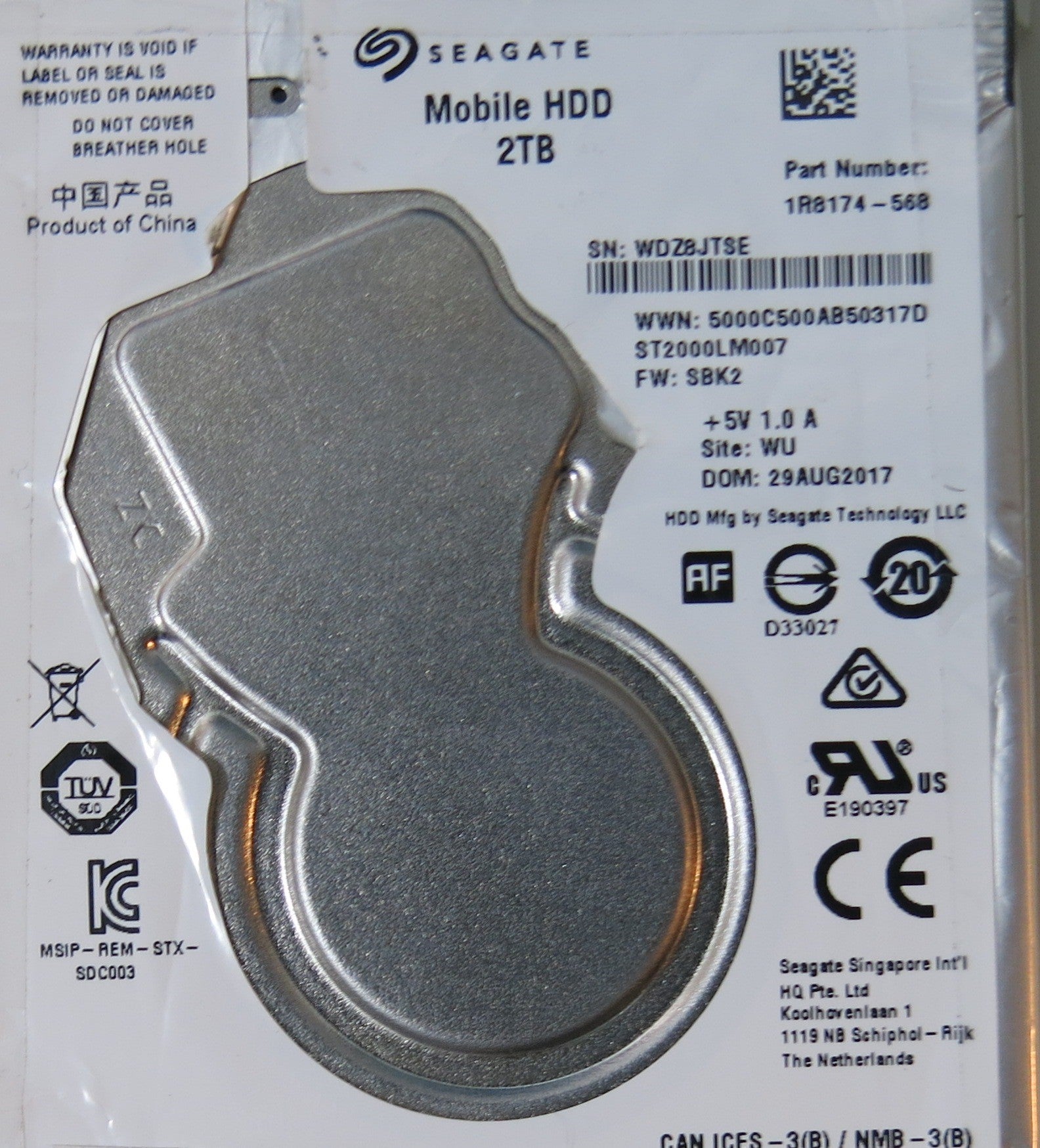 SEAGATE ST2000LM007, SBK2 PCB