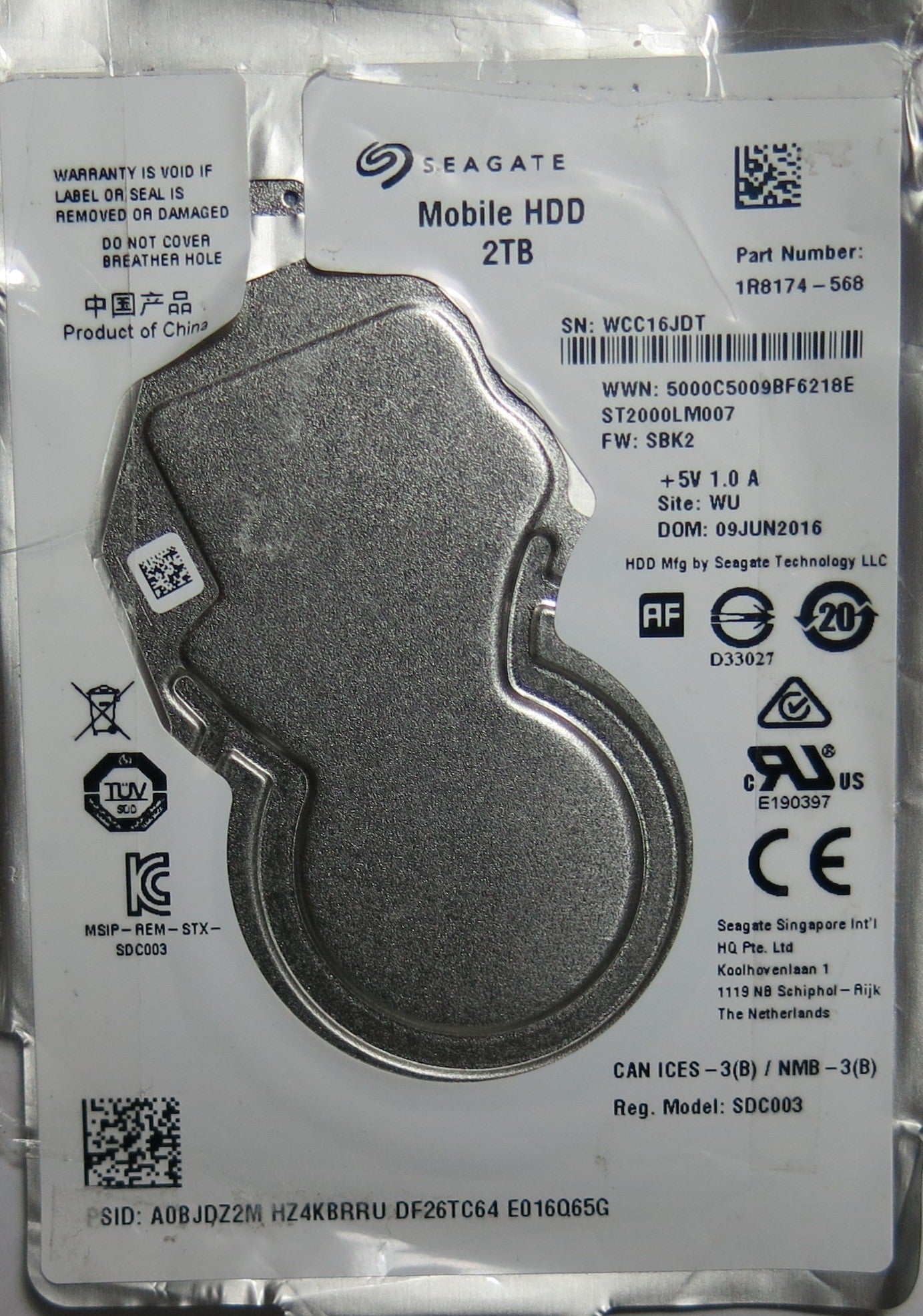 SEAGATE ST2000LM007, SBK2 PCB