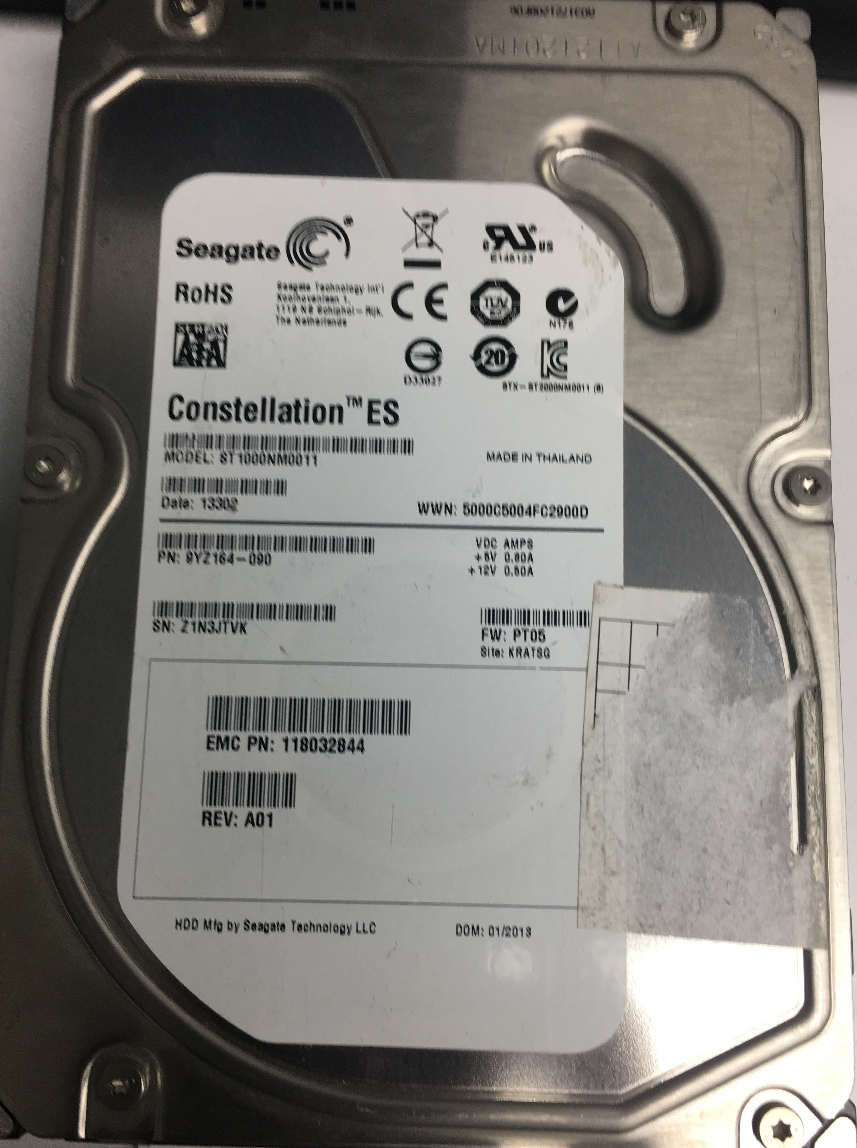 SEAGATE ST31000524AS FW JC45 1TB 3.5
