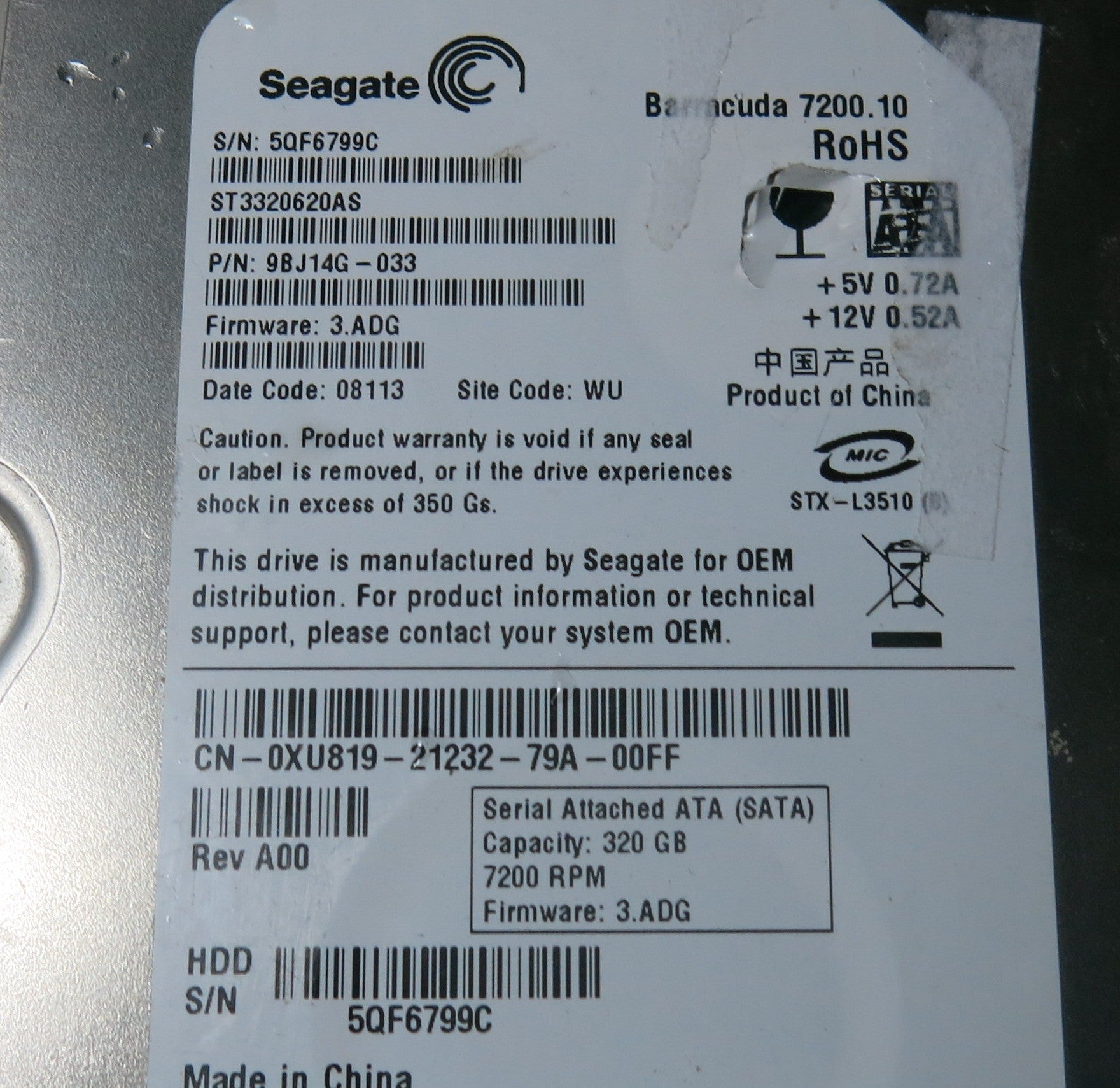 SEAGATE ST3320620AS, 3.ADG PCB