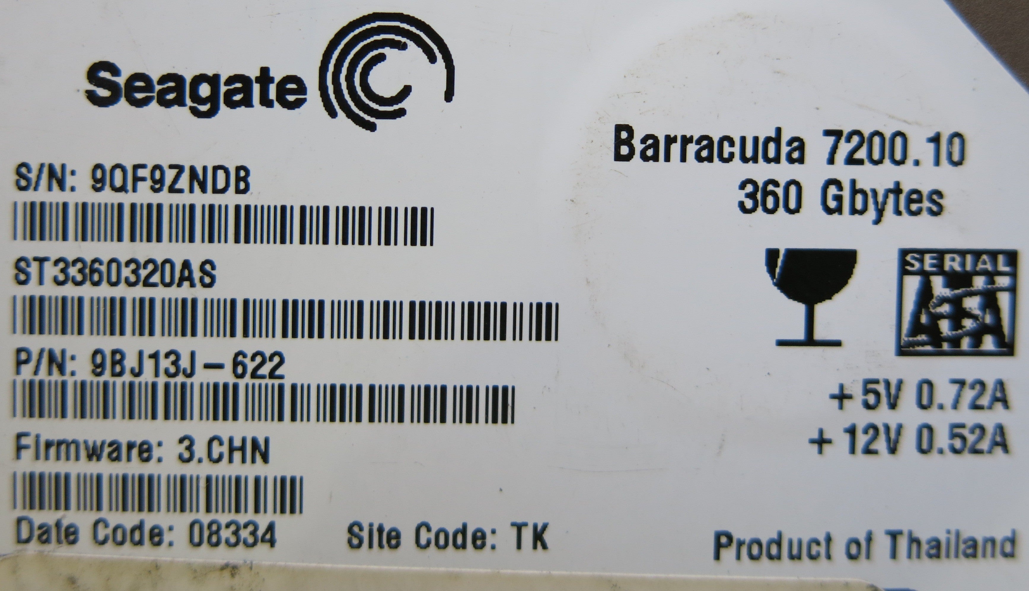 SEAGATE ST3360320AS 100435196 REV A PCB