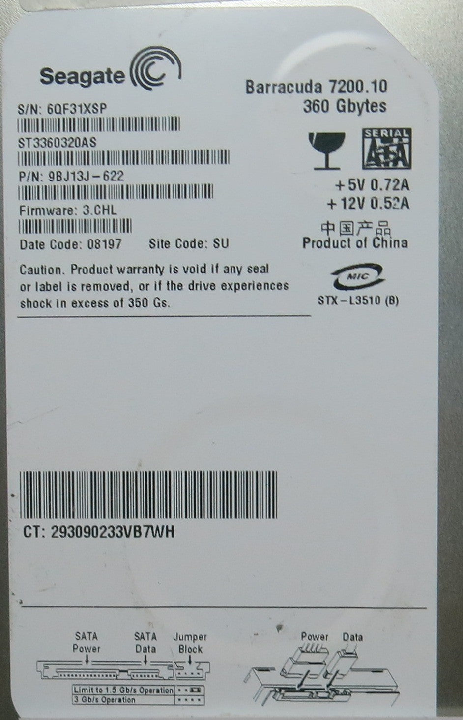 SEAGATE ST3360320AS,  PCB