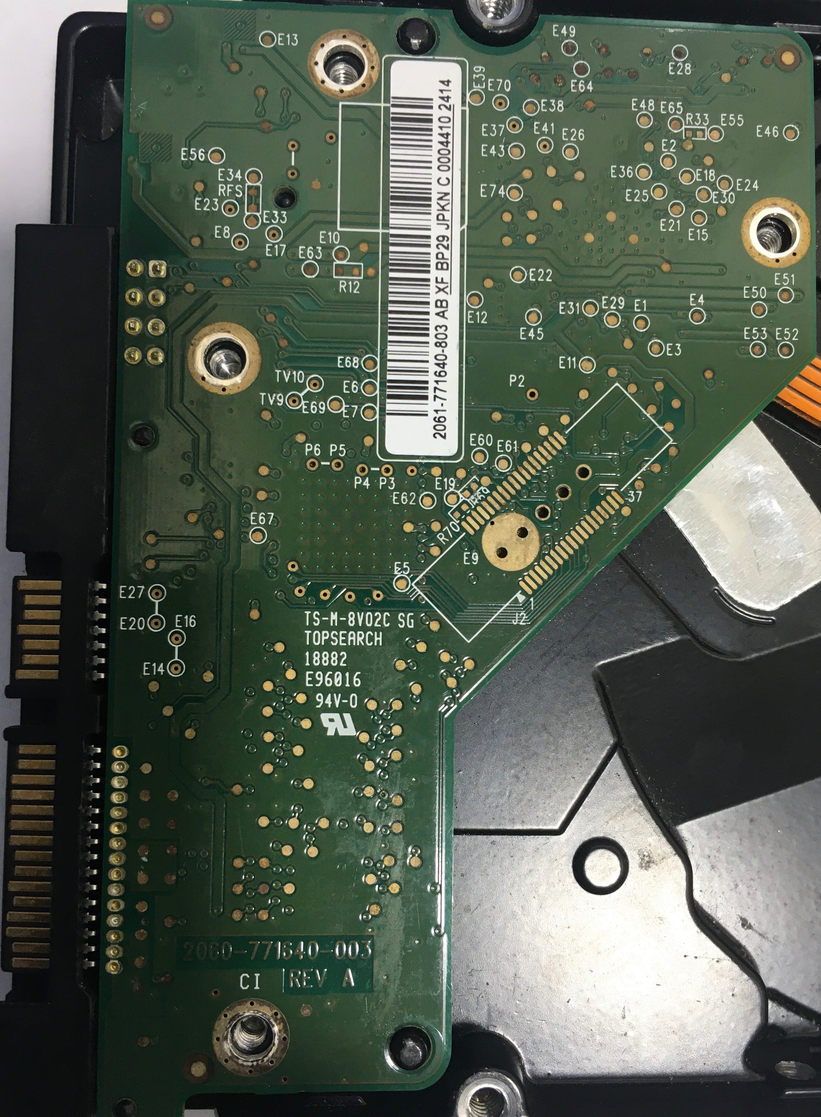 WD5000ABDS'63U7B1, Serial:WMAV92750268,  500GB 3.5,  PCB:2060-771640-003- REV A