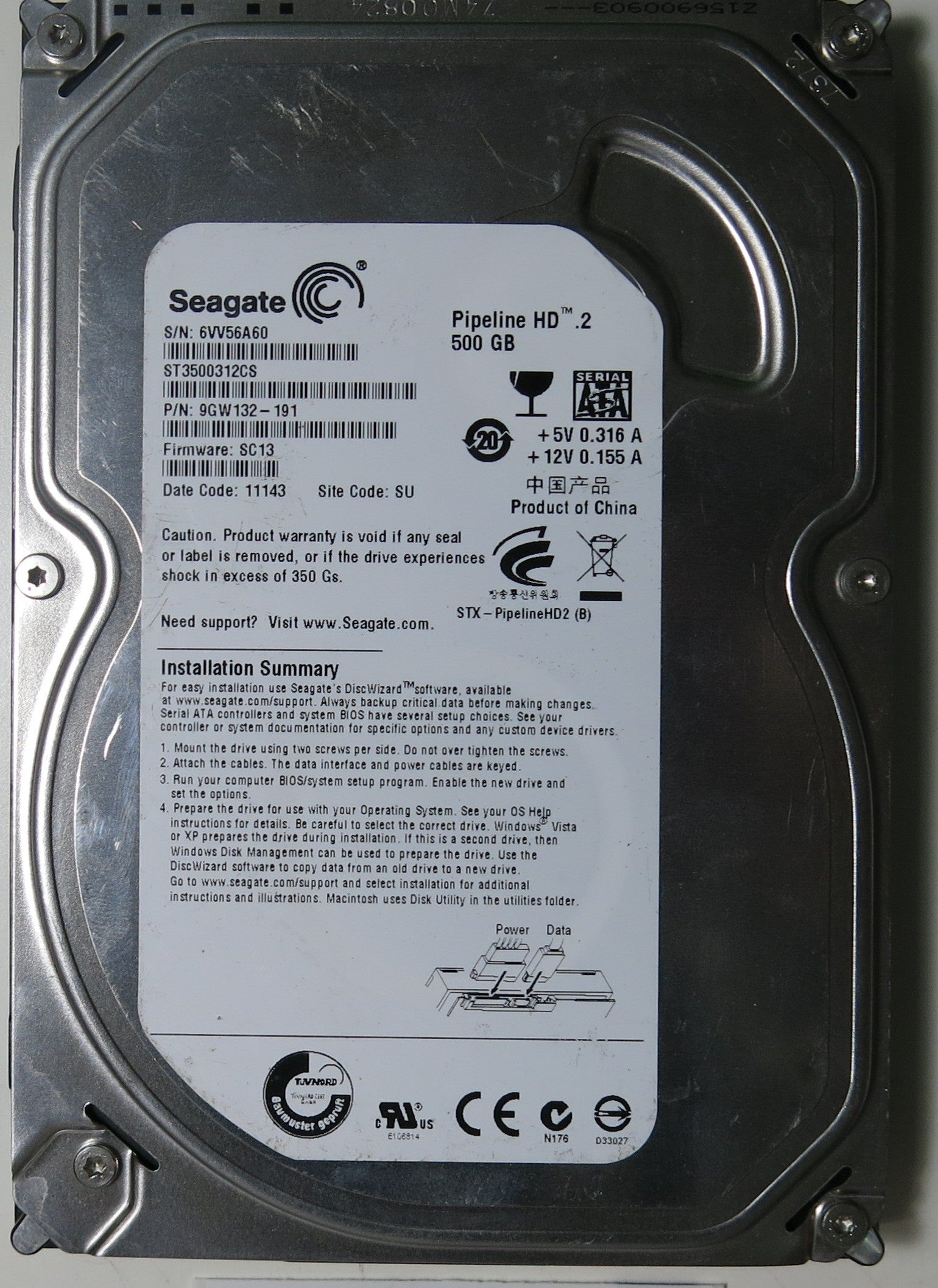 SEAGATE ST3500312CS PCB 100535704 REV B,  500.GB