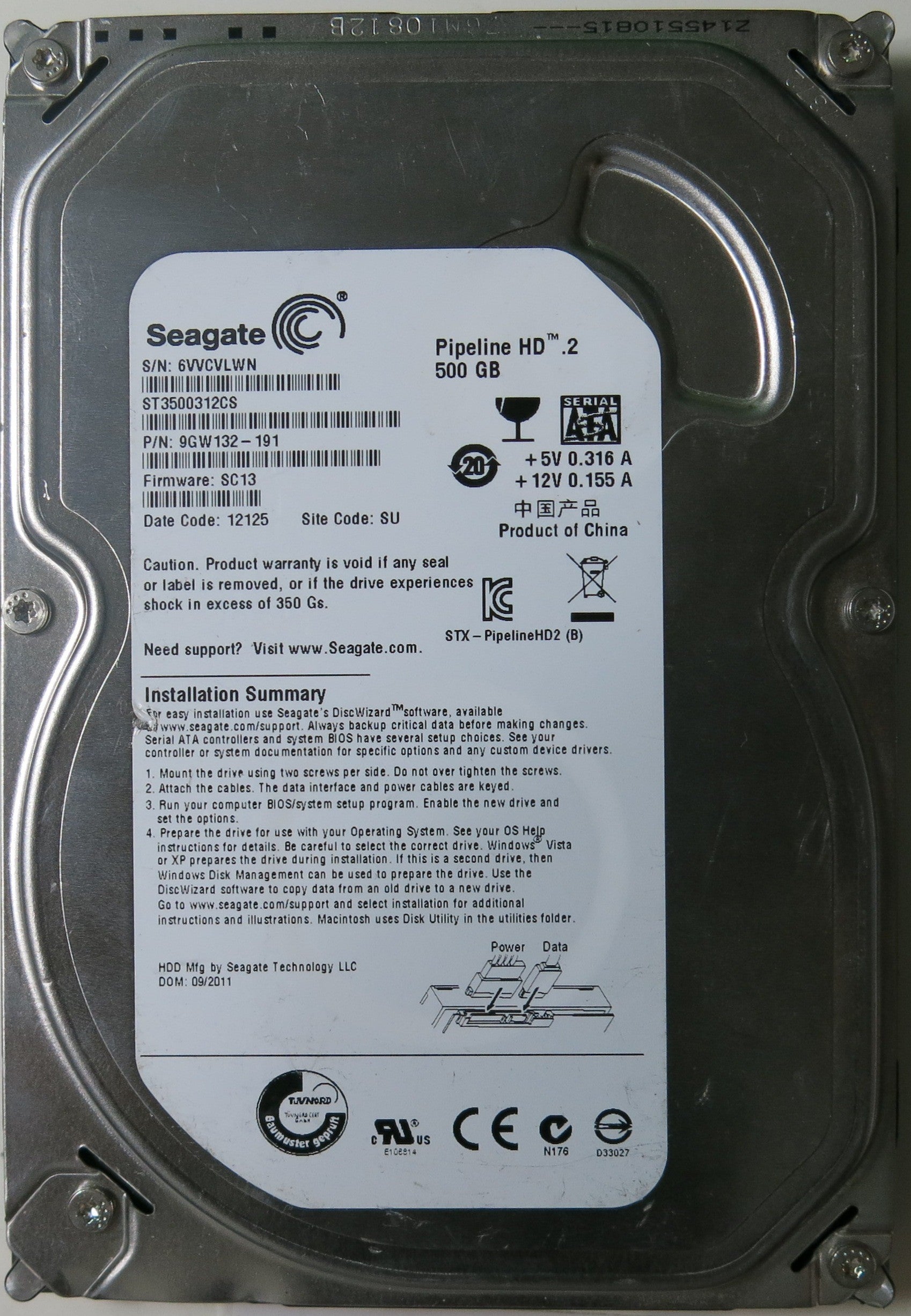 SEAGATE ST3500312CS PCB 100535704 REV C,  500.GB